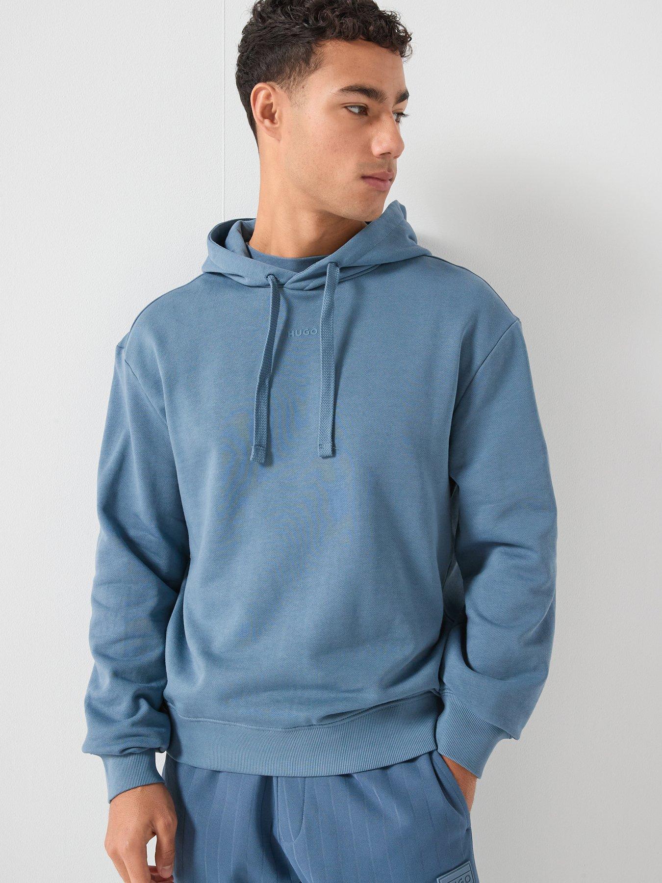 HUGO Hugo Dapo Relaxed Fit Overhead Hoodie - Blue