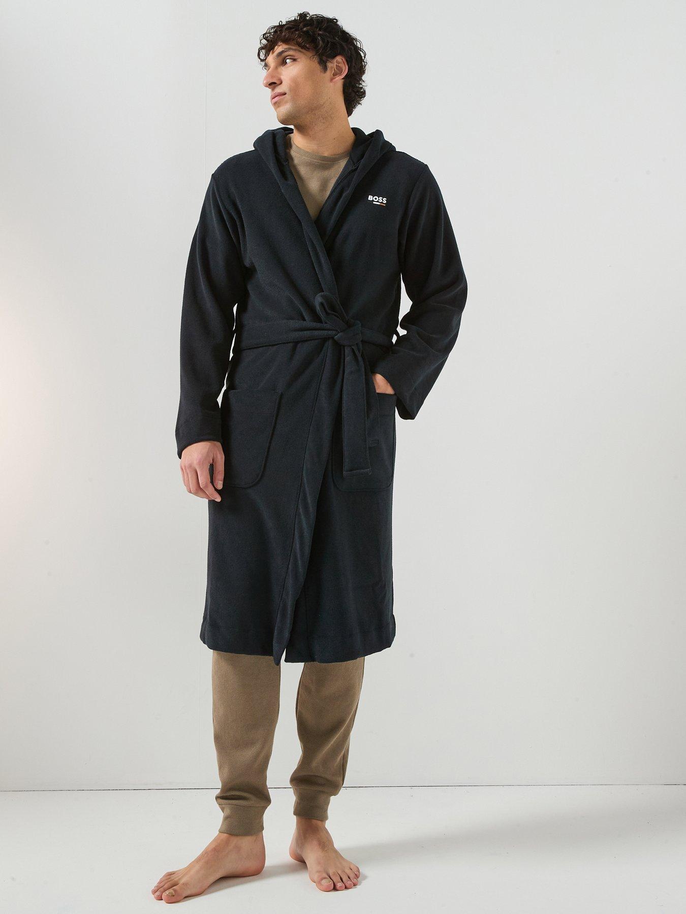 BOSS Boss Bodywear Corporate Trim Terry Robe - Black