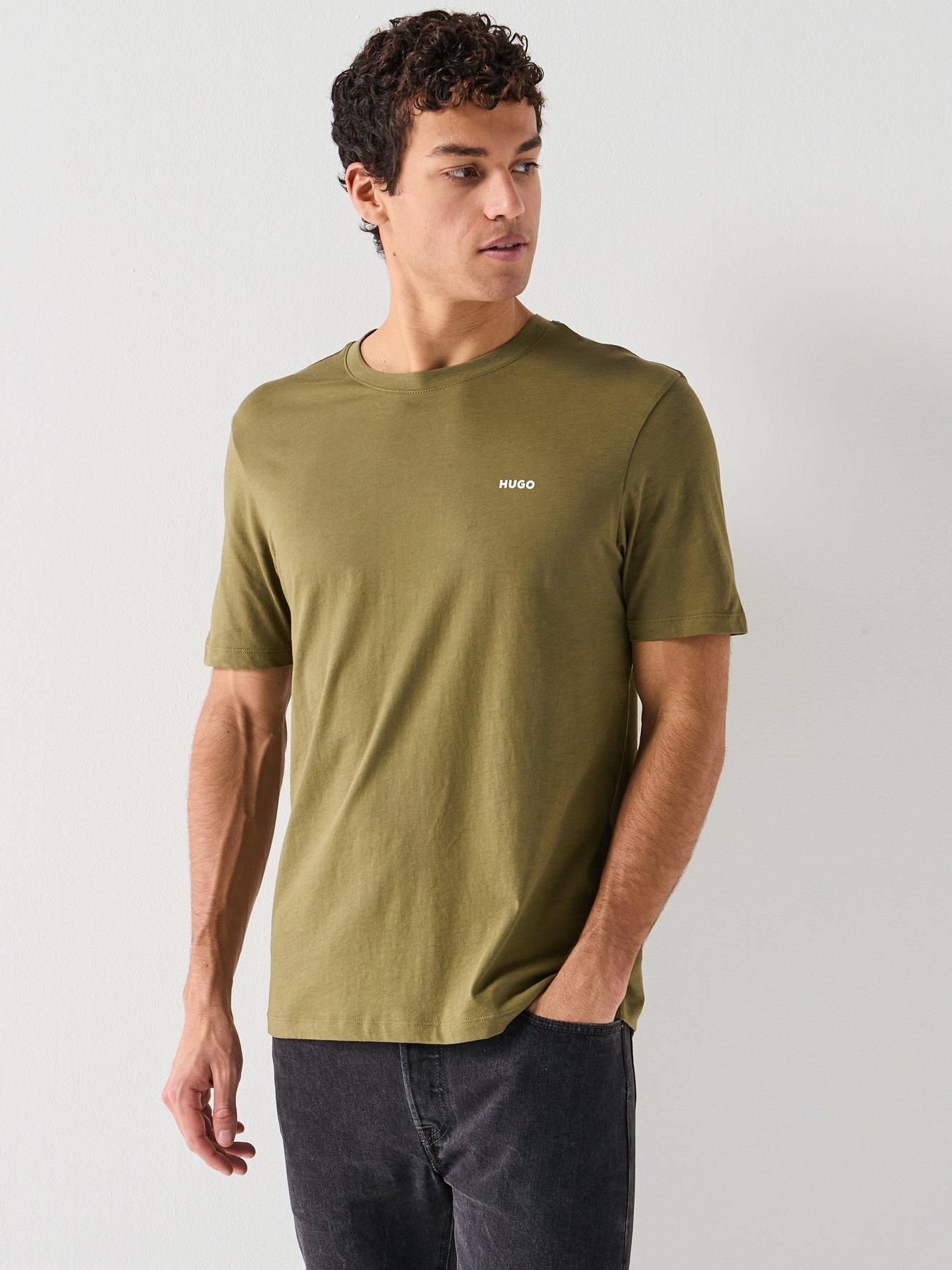 hugo-dero-small-left-chest-logo-t-shirt-green