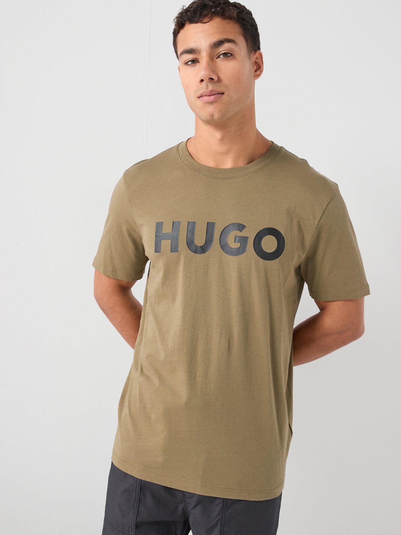 HUGO Dulivio Regular Fit Large Logo T-Shirt - Green