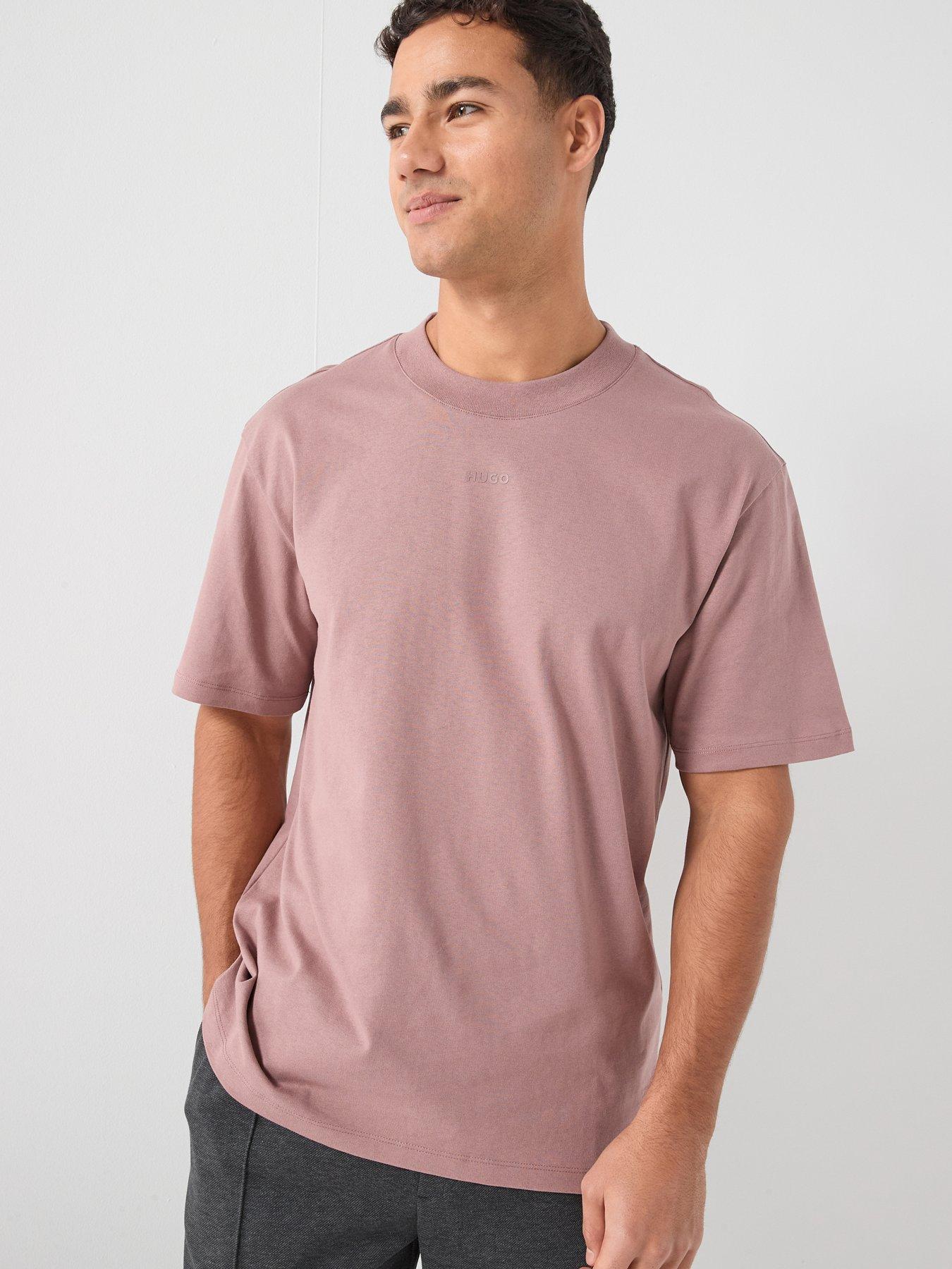 HUGO Hugo Dapolino Centre Logo Relaxed Fit T-shirt - Pink