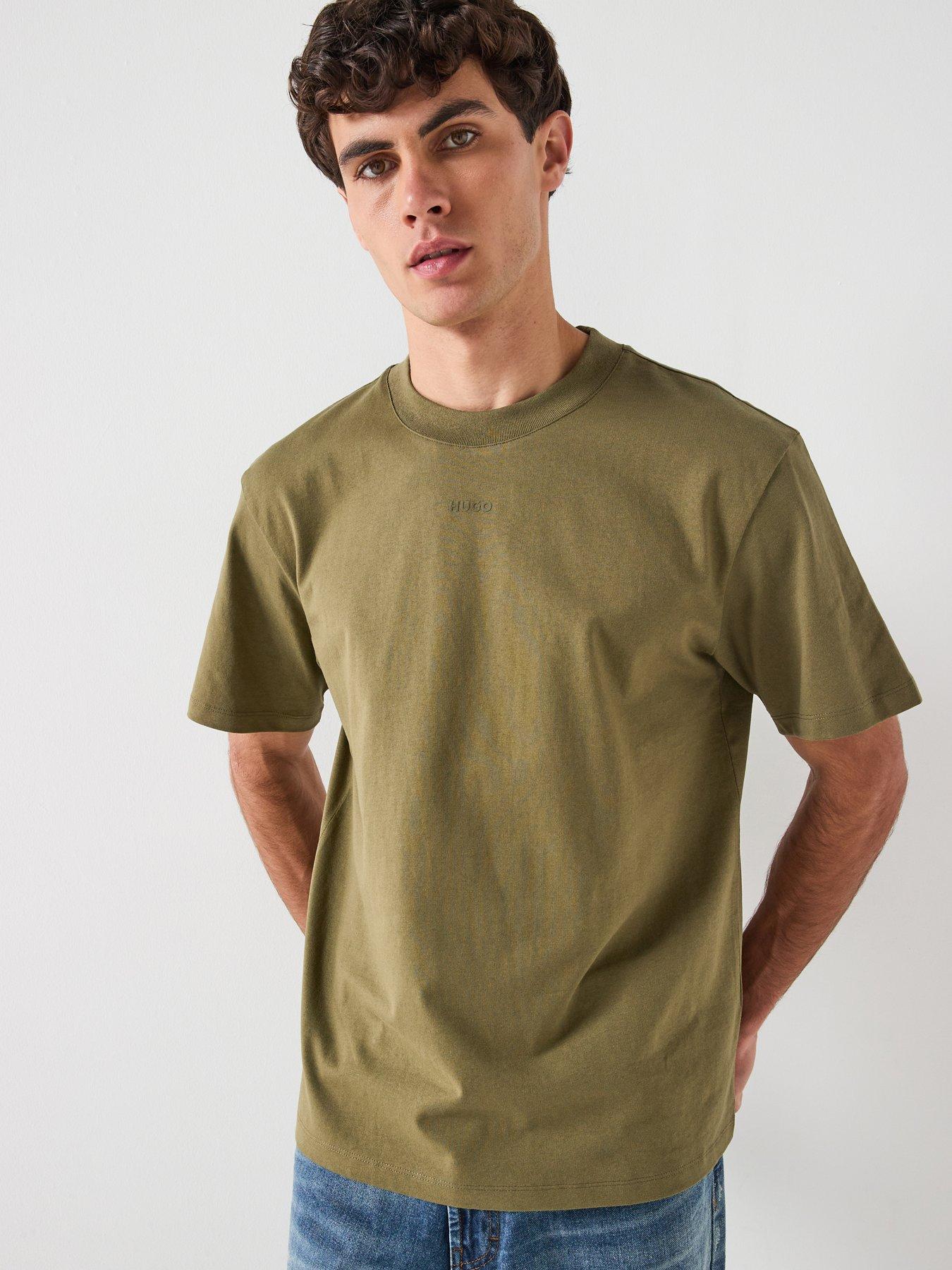 HUGO Dapolino Centre Logo Relaxed Fit T-Shirt - Green