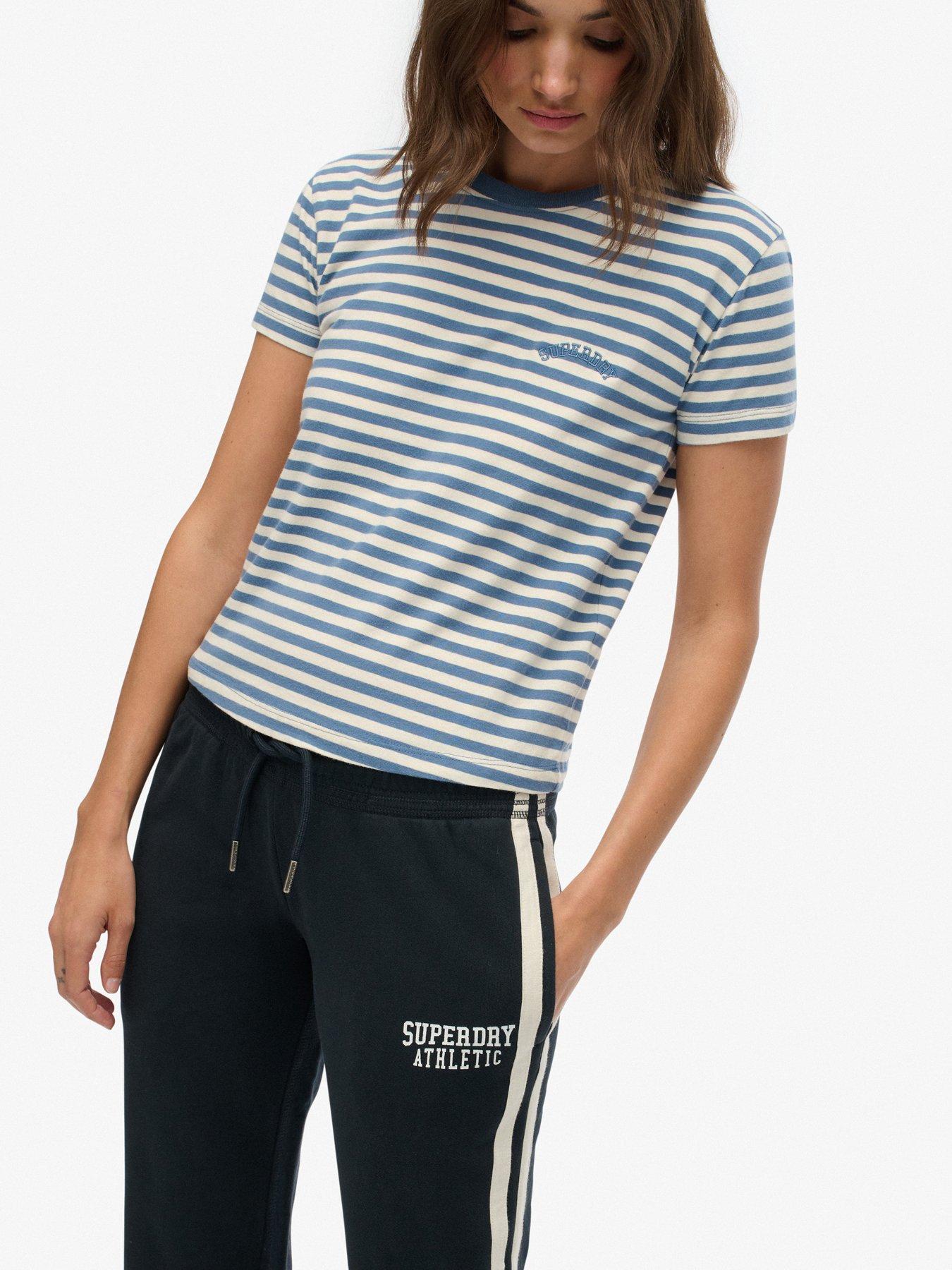 Image 4 of 4 of Superdry Athletic Stripe Flare Jogger - Navy