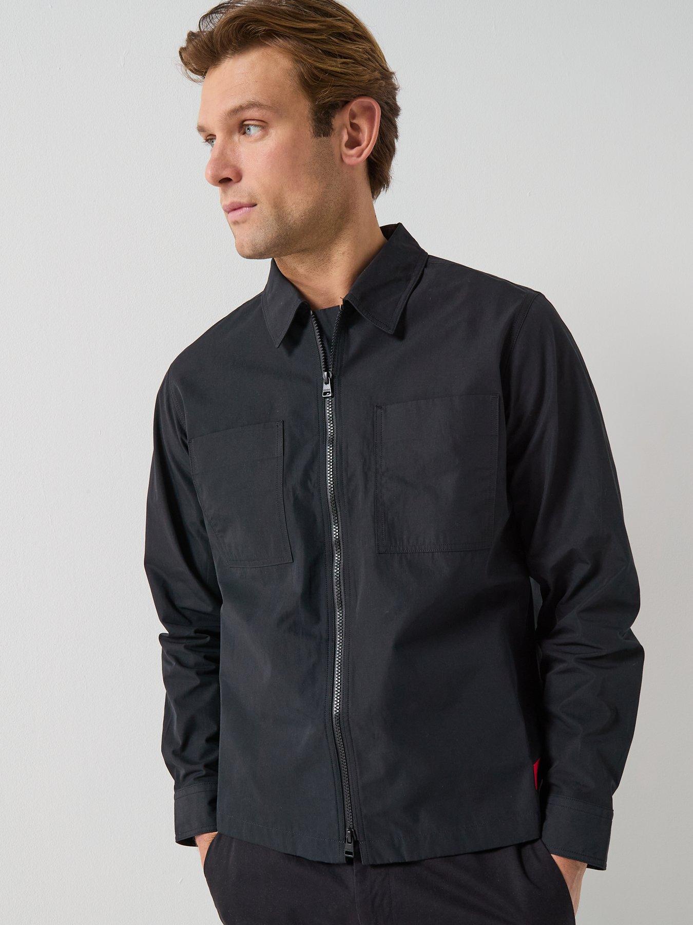 Image 5 of 5 of HUGO Evalom Zip Through Overshirt - Black