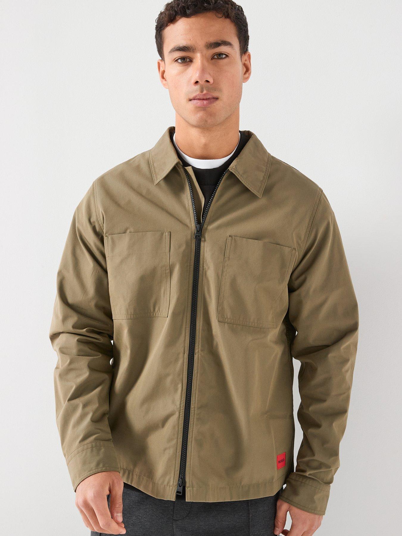 hugo-evalom-zip-through-overshirt-green