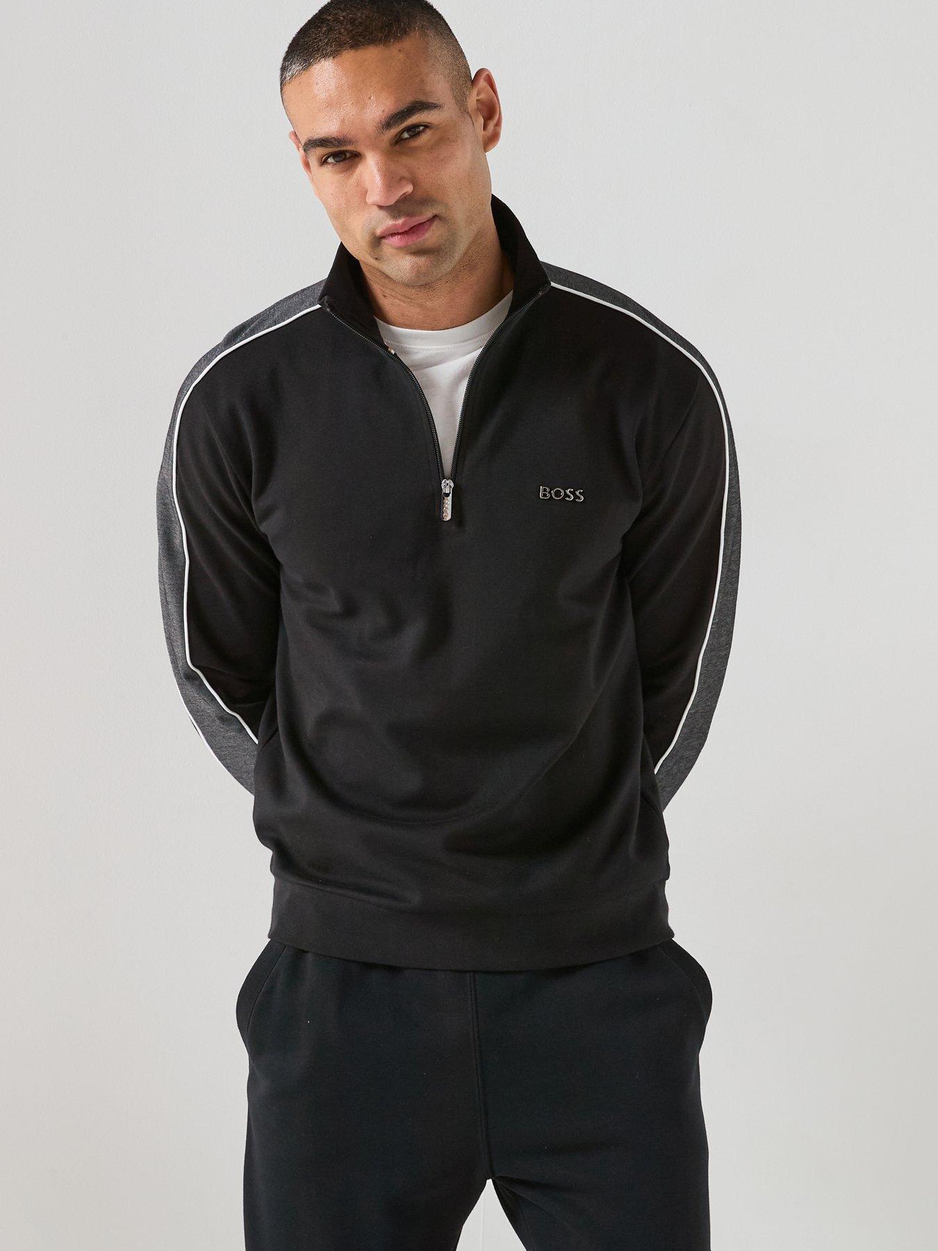 boss-bodywear-tracksuit-14-zip-top-blackfront