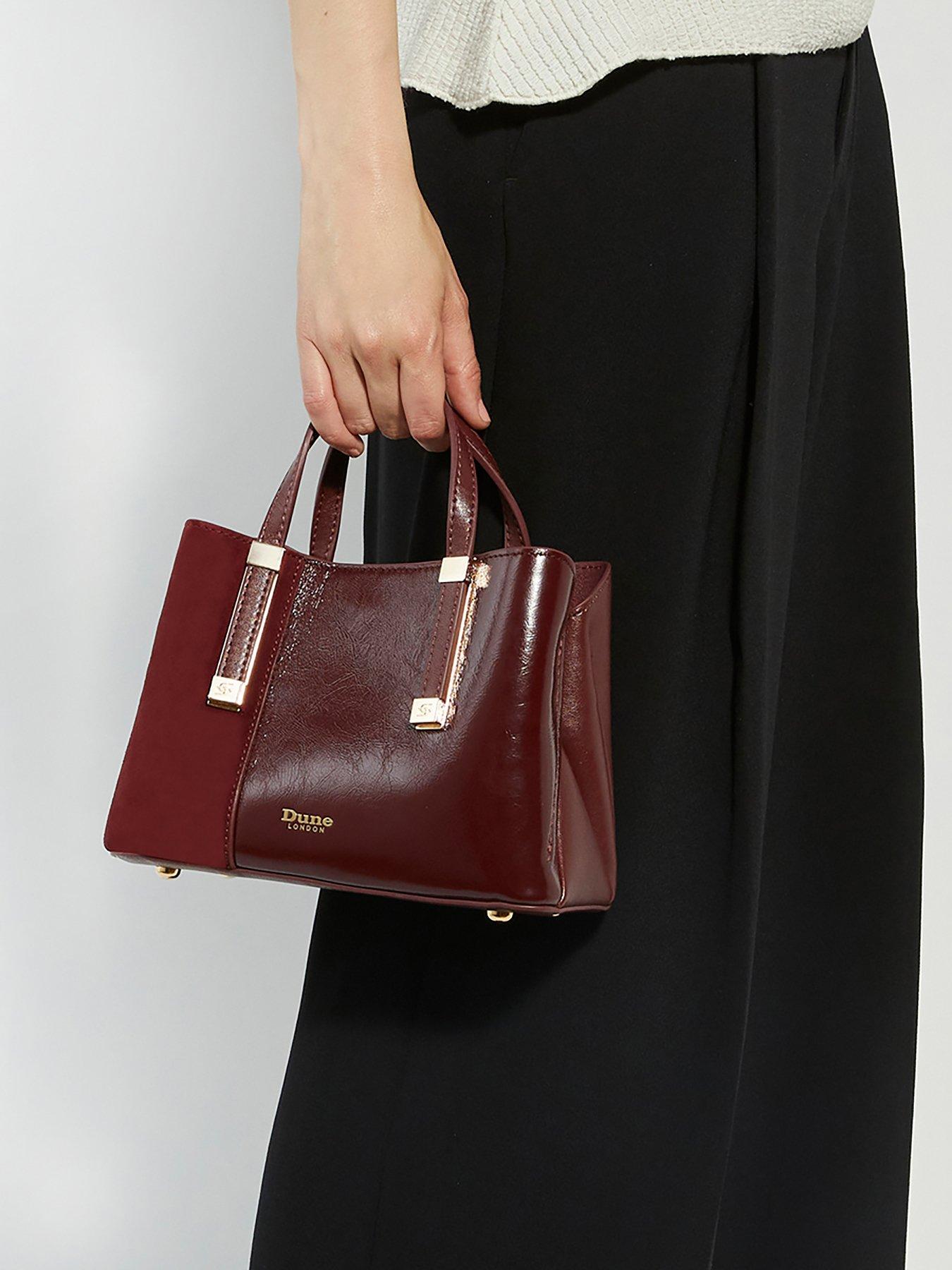 dune-london-dinkydorry-textured-suede-mix-tote-bag-burgundy