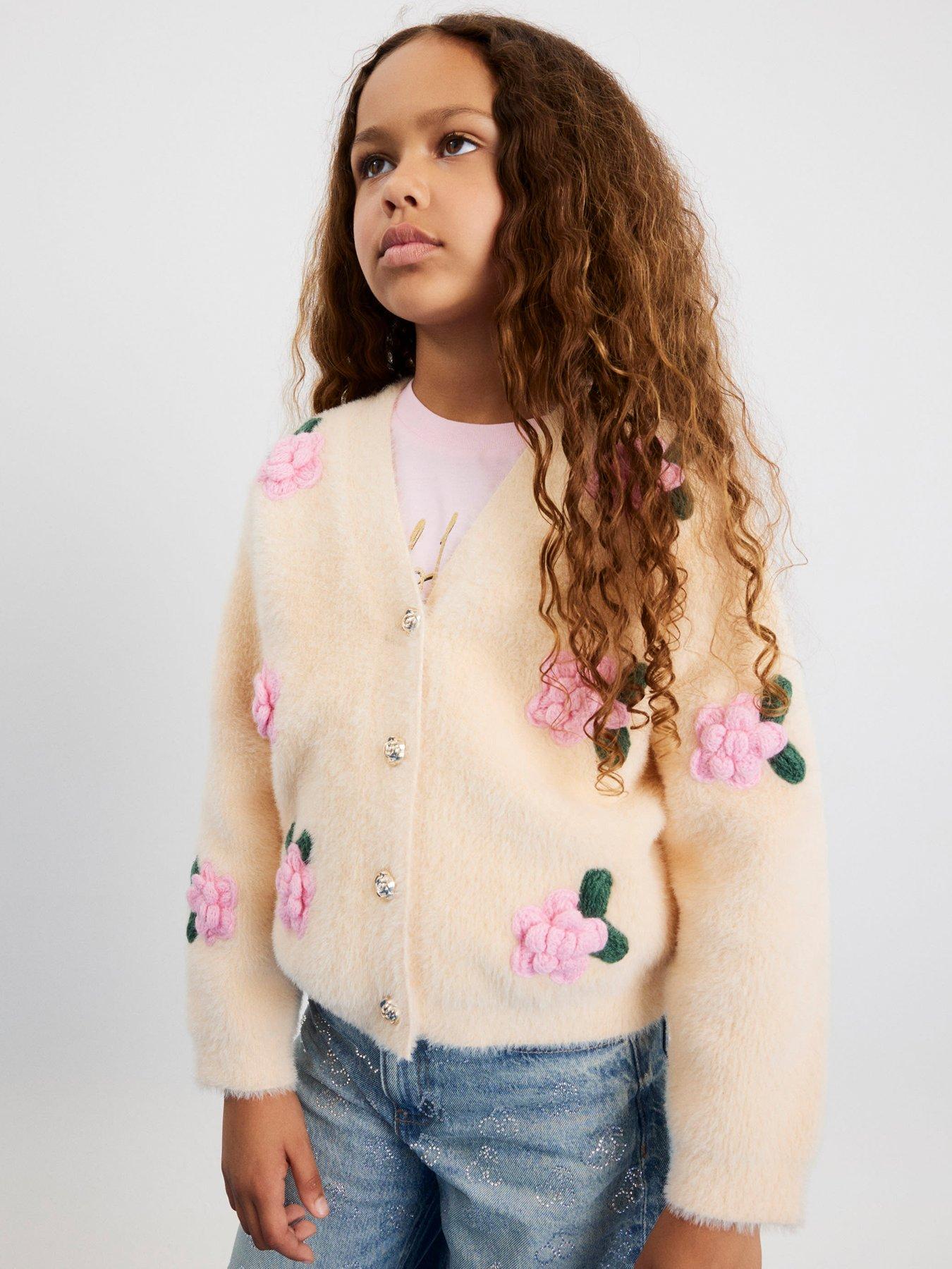 river-island-older-girls-fluffy-floral-cardigan-cream