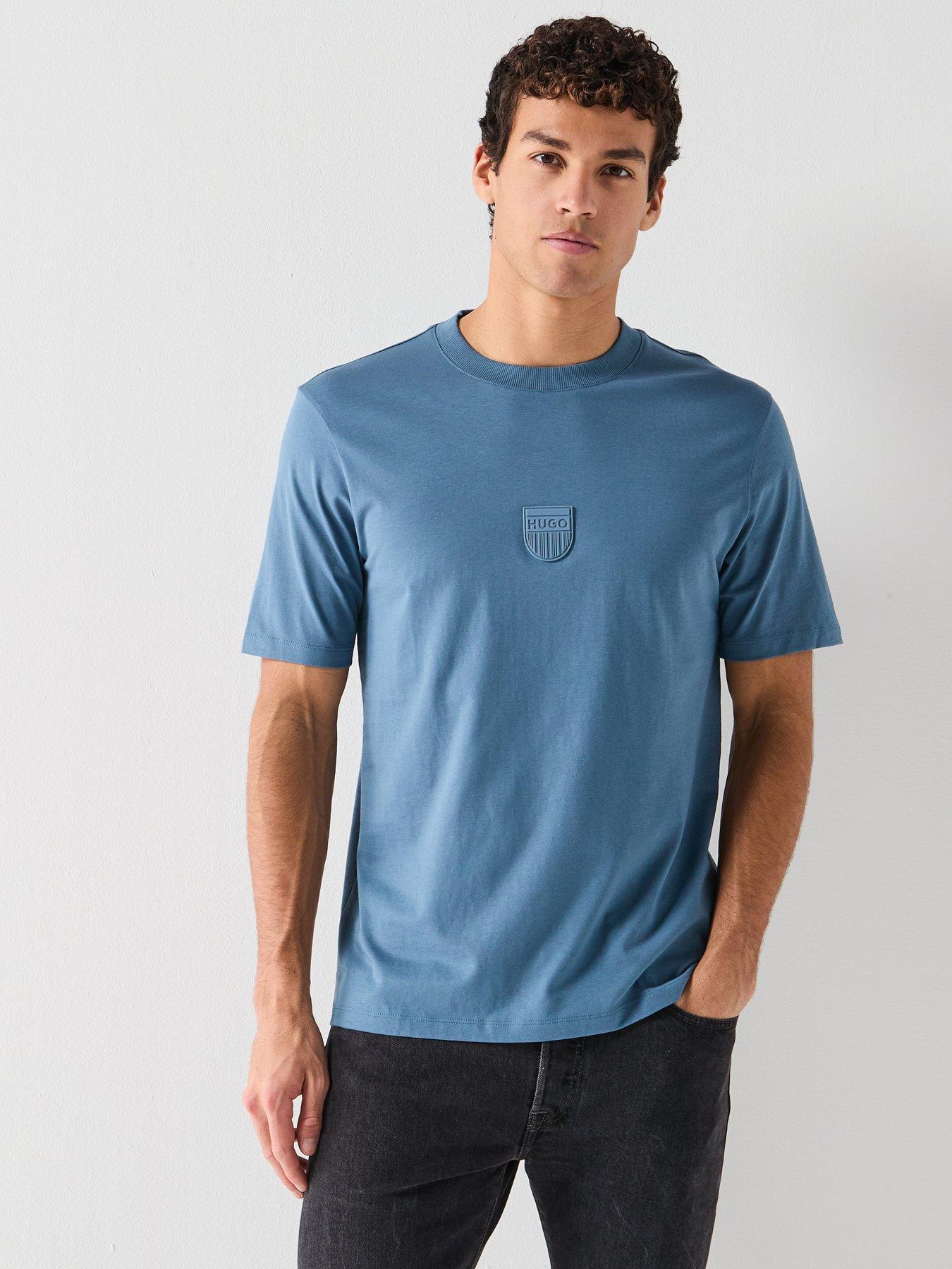 HUGO Darvish Centre Shield Logo T-Shirt - Blue