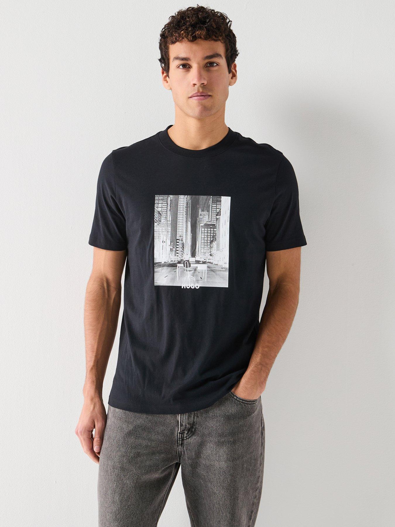 HUGO Street Photo Print T-Shirt - Black