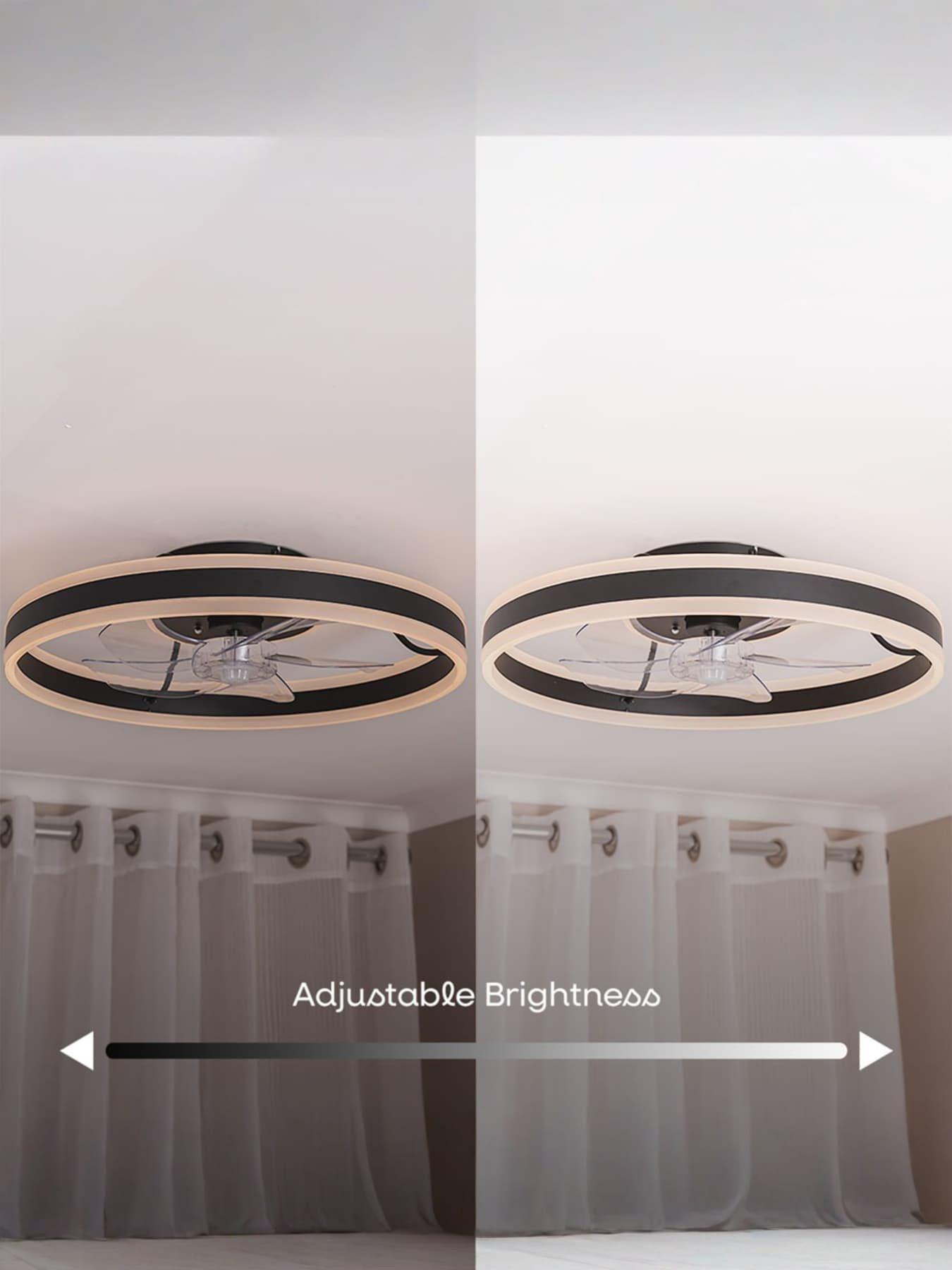 valuelights-infinity-matt-black-circle-integrated-led-ceiling-fan-with-remote-controldetail
