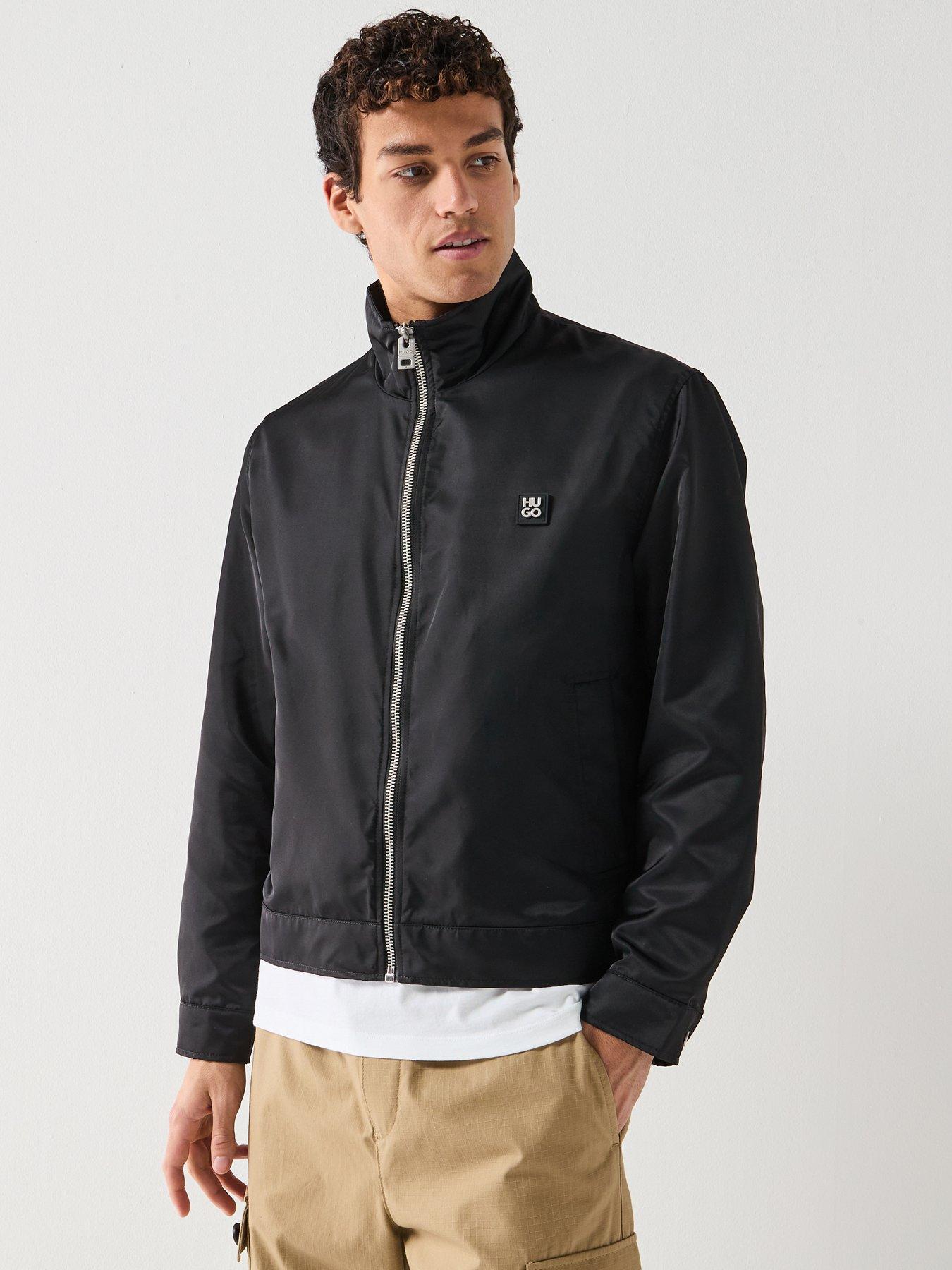 HUGO Bapono2611 Zip Through Harrington Jacket - Black