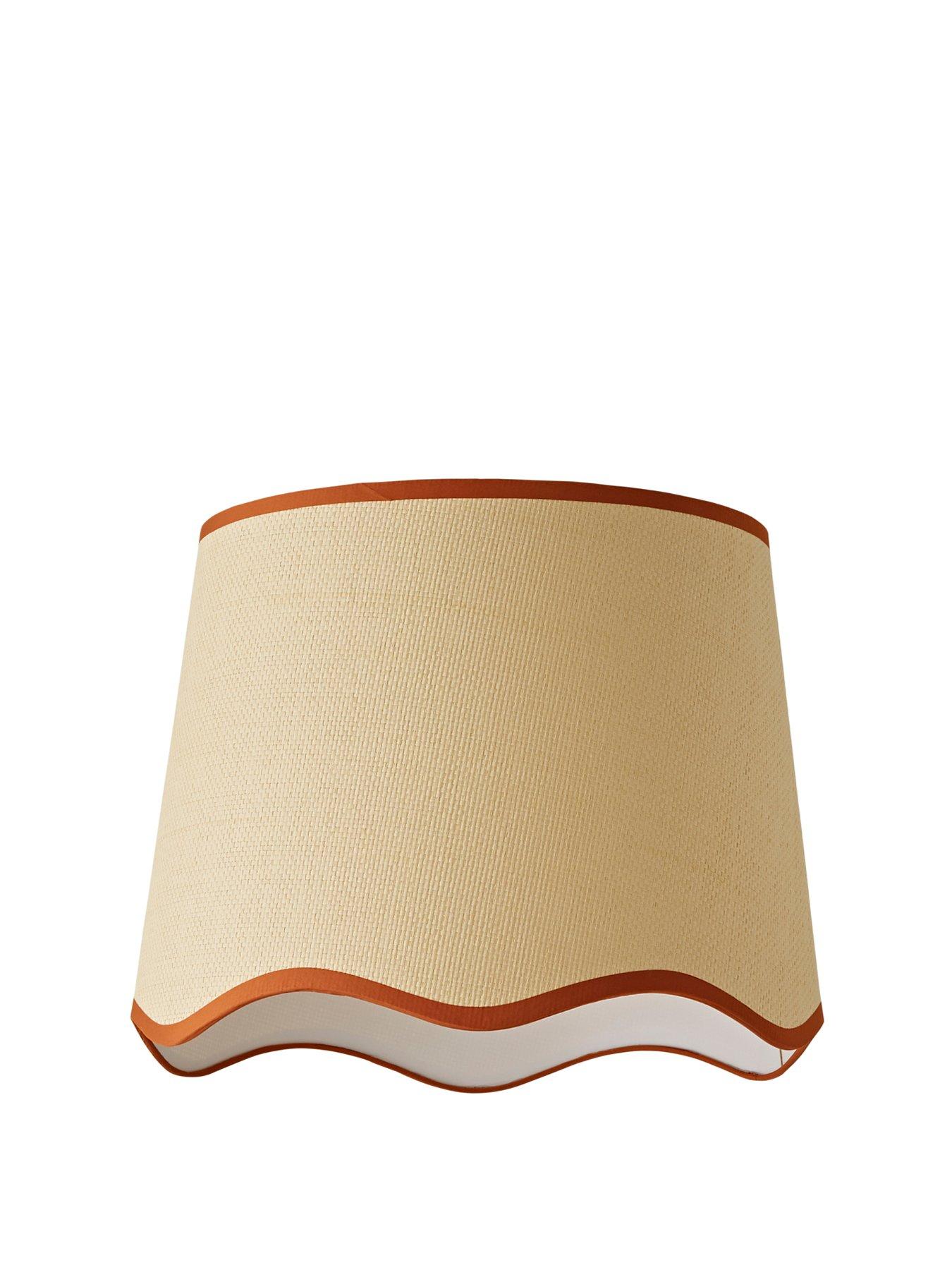 Image 2 of 6 of ValueLights Dutton Large Scallop Bottom Shade With Rust Trim