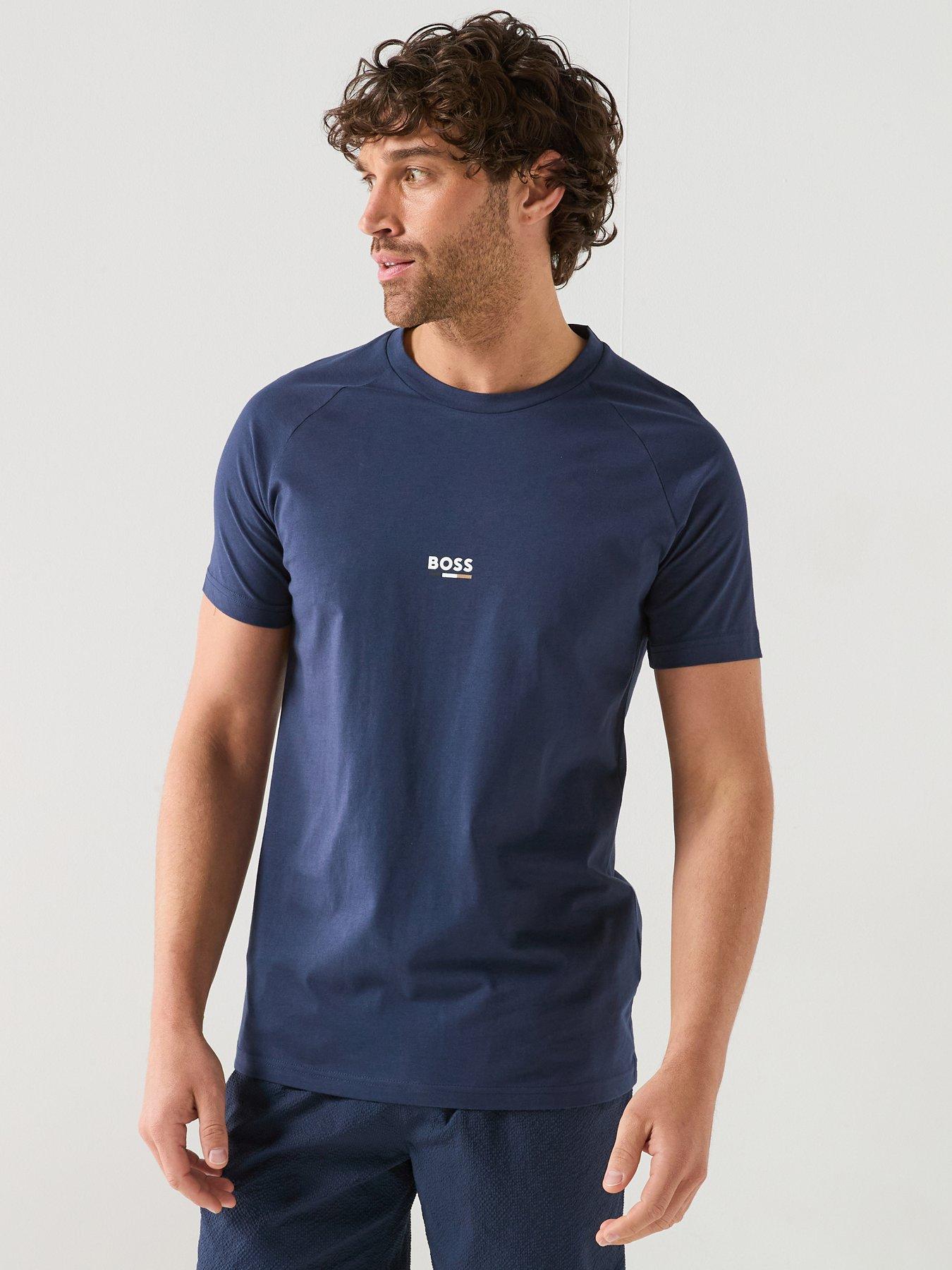 BOSS Bodywear Rn Slim Fit Stripe T-Shirt - Navy