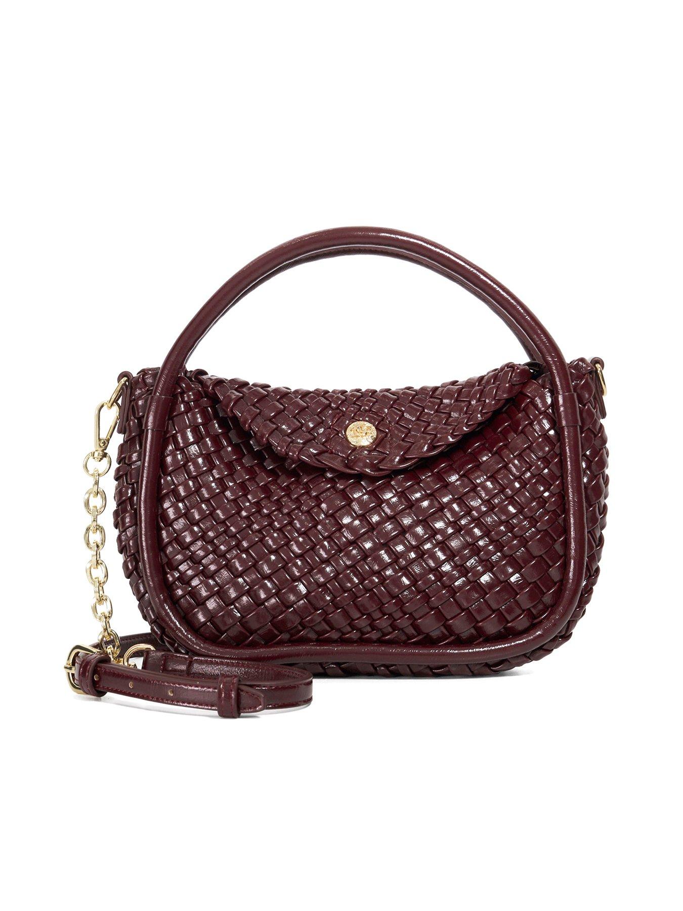 Image 2 of 6 of Dune London Dinideliberate Small Woven Bag - Burgundy