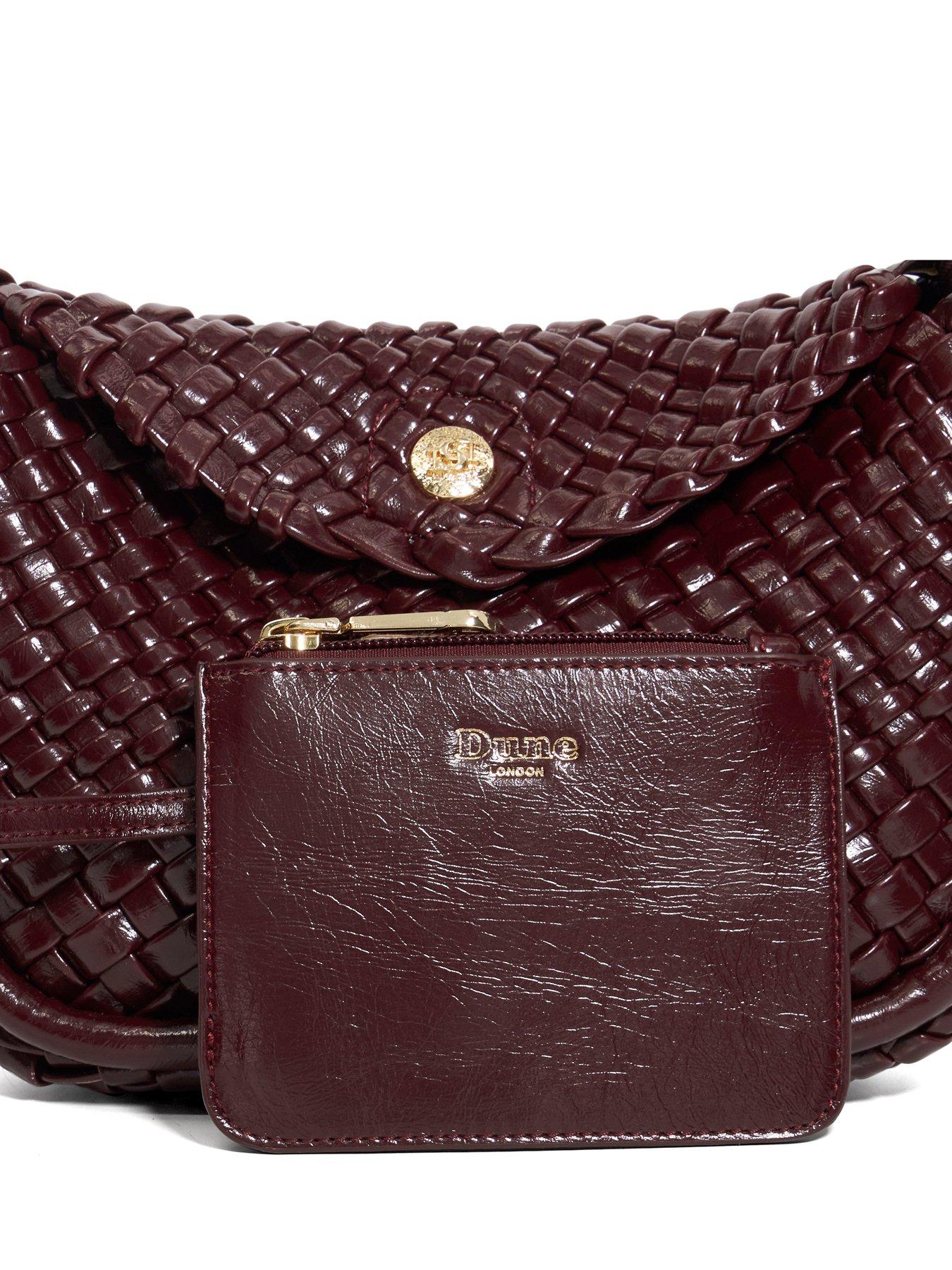 Image 3 of 6 of Dune London Dinideliberate Small Woven Bag - Burgundy