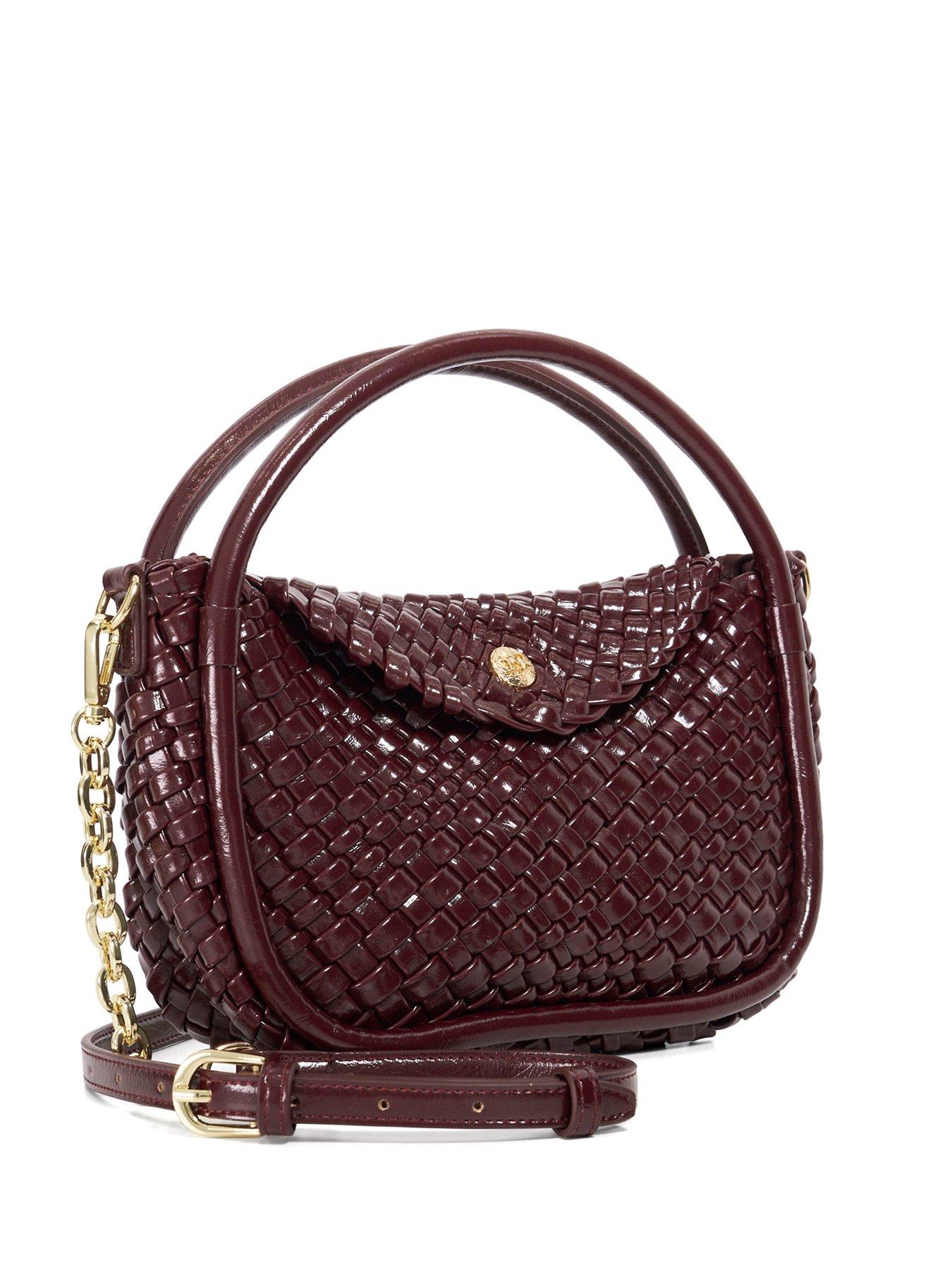 Image 4 of 6 of Dune London Dinideliberate Small Woven Bag - Burgundy