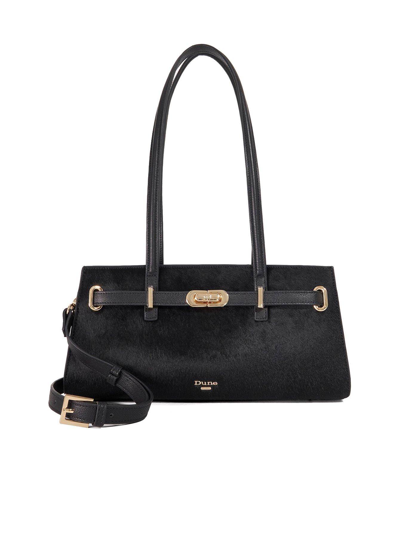 dune-london-depend-leather-shoulder-bag-blackstillFront
