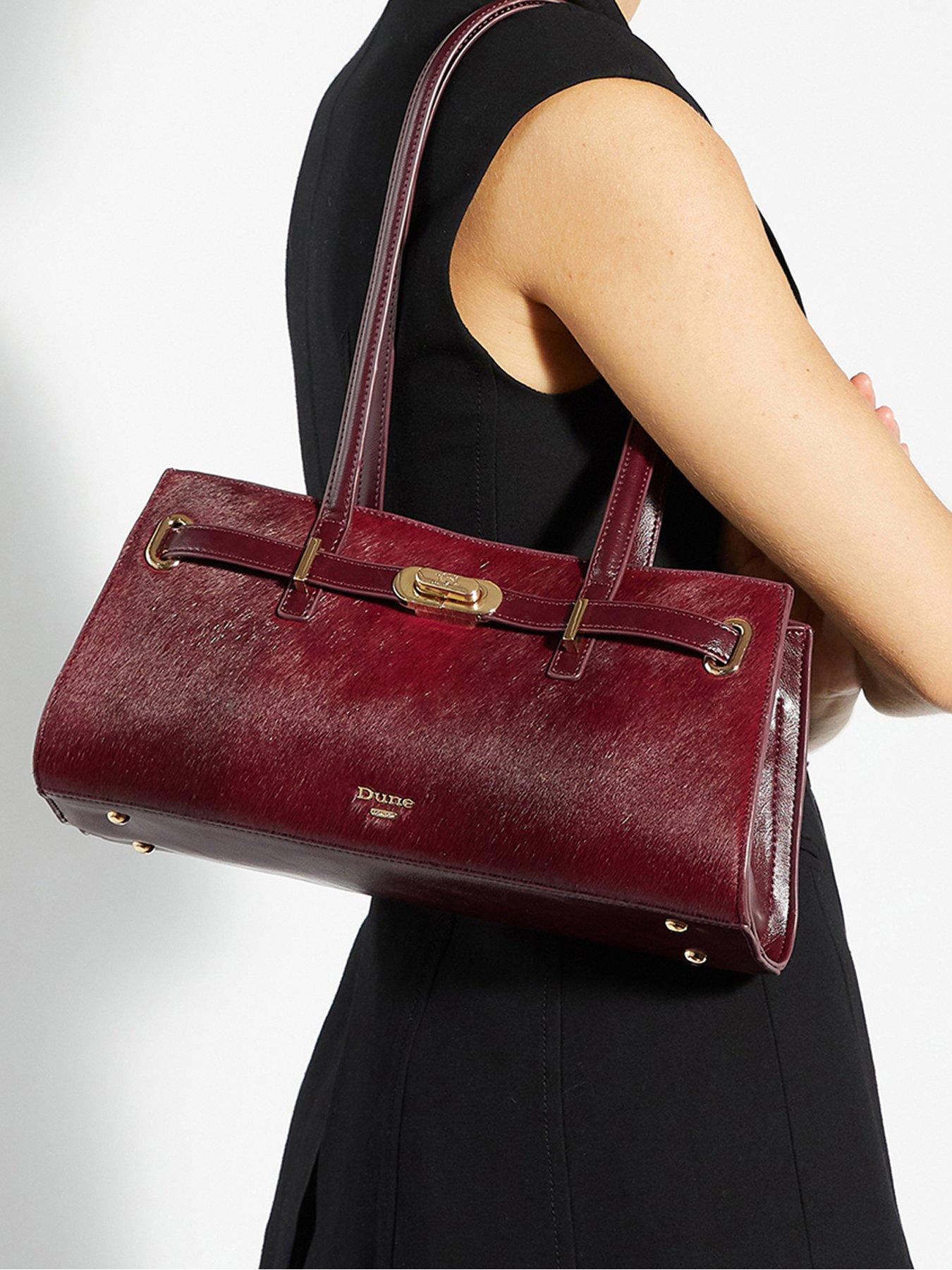 dune-london-depend-leather-shoulder-bag-redfront