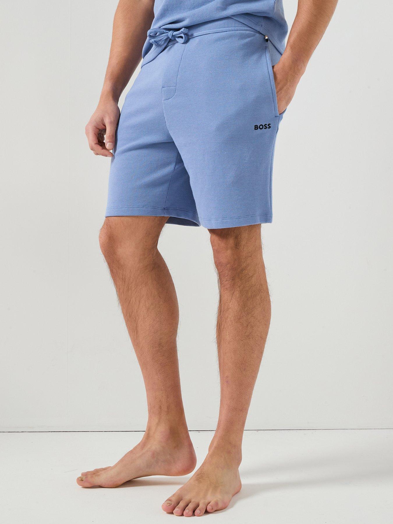 boss-waffle-loungewear-shorts-blue