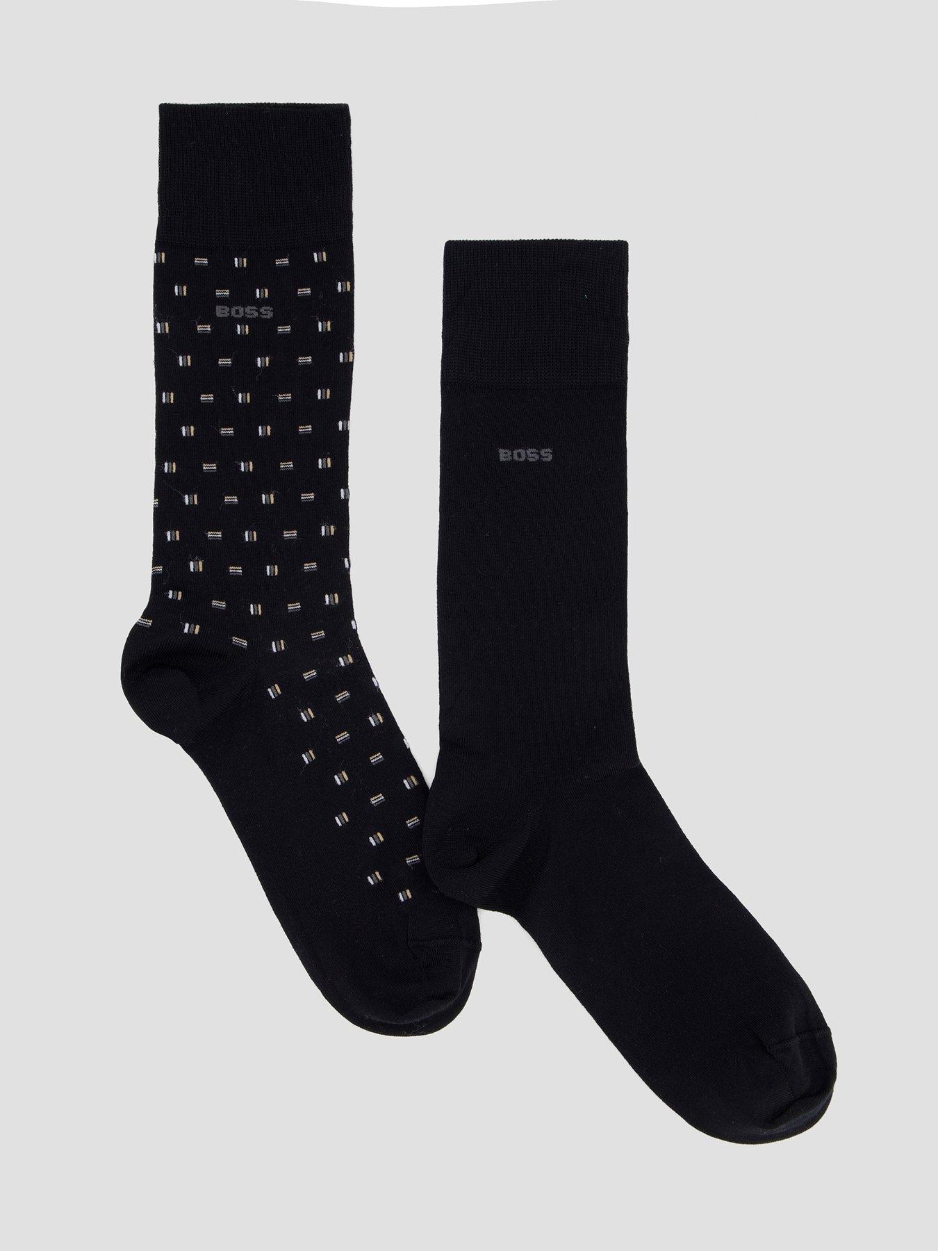 boss-bodywear-mini-corp-pattern-2-pack-mercerised-crew-socks-black