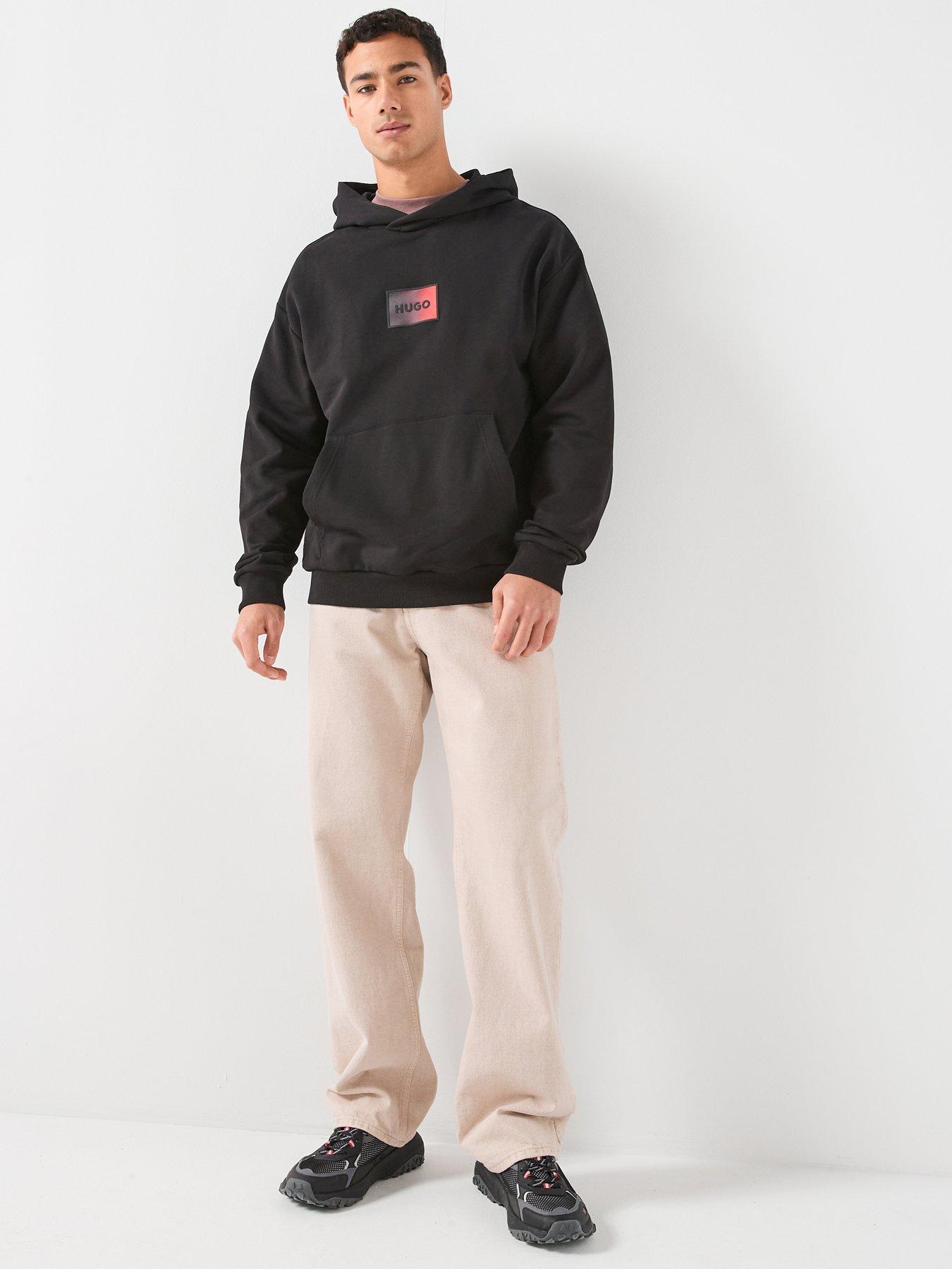 Image 3 of 5 of HUGO Danohood Gradient Badge Logo Overhead Hoodie - Black