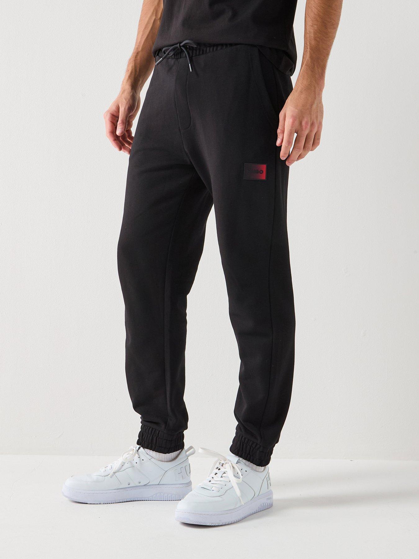 HUGO Danopan Gradient Badge Logo Joggers - Black