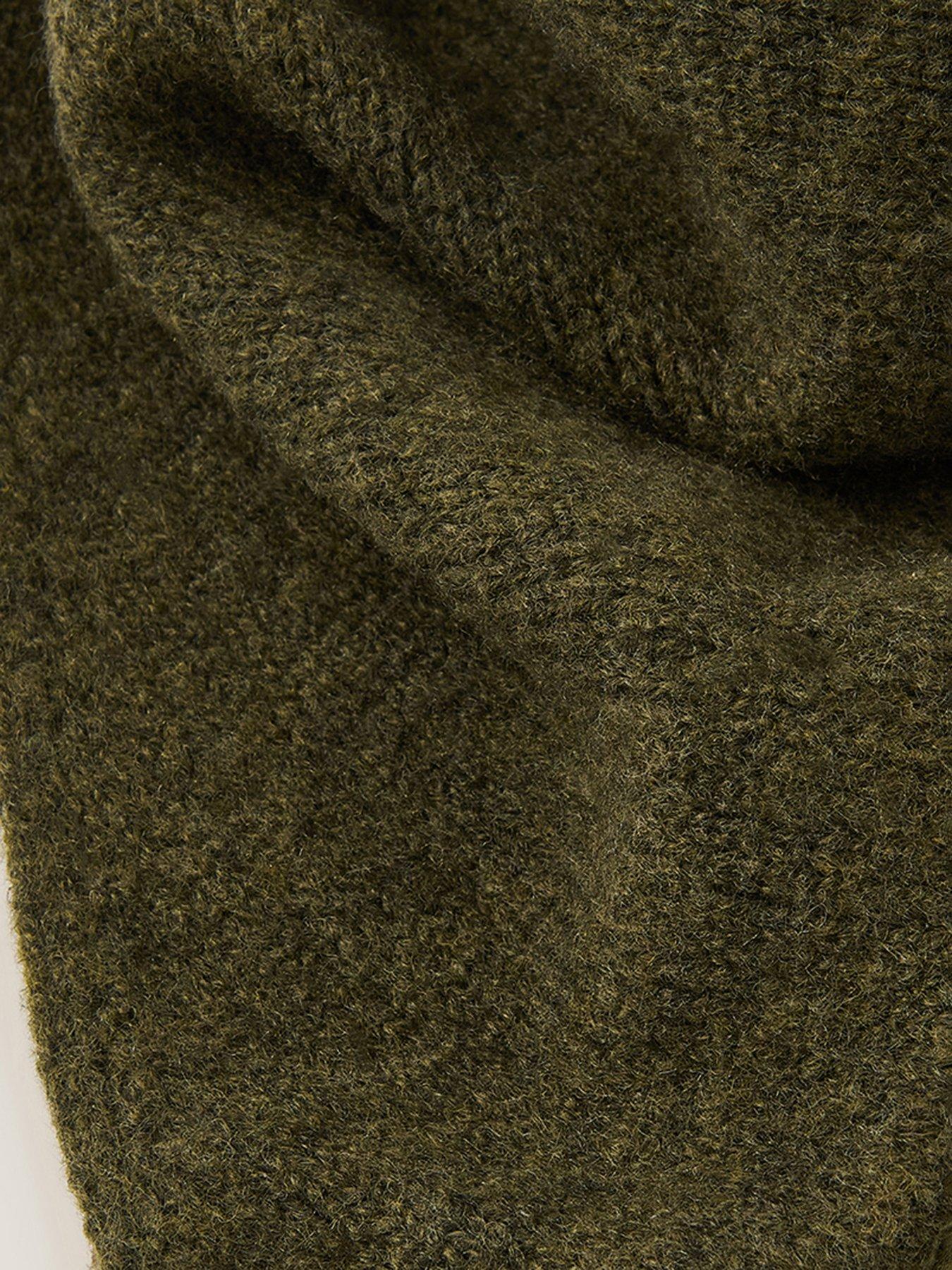 Image 2 of 2 of Monsoon Fae Knit Triangle Scarf - Green