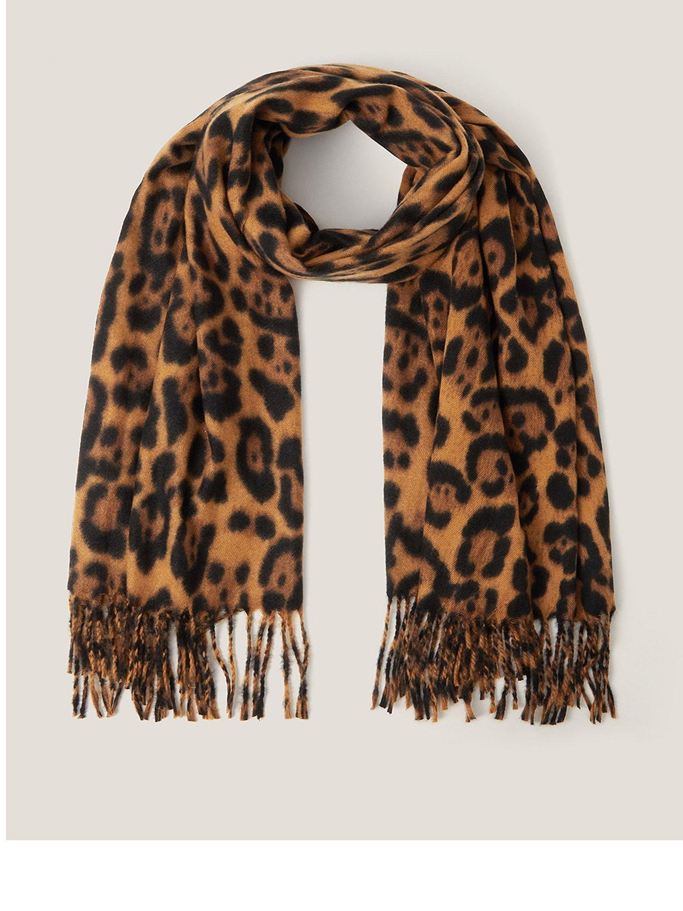 Monsoon Lottie Leopard Scarf - Neutral