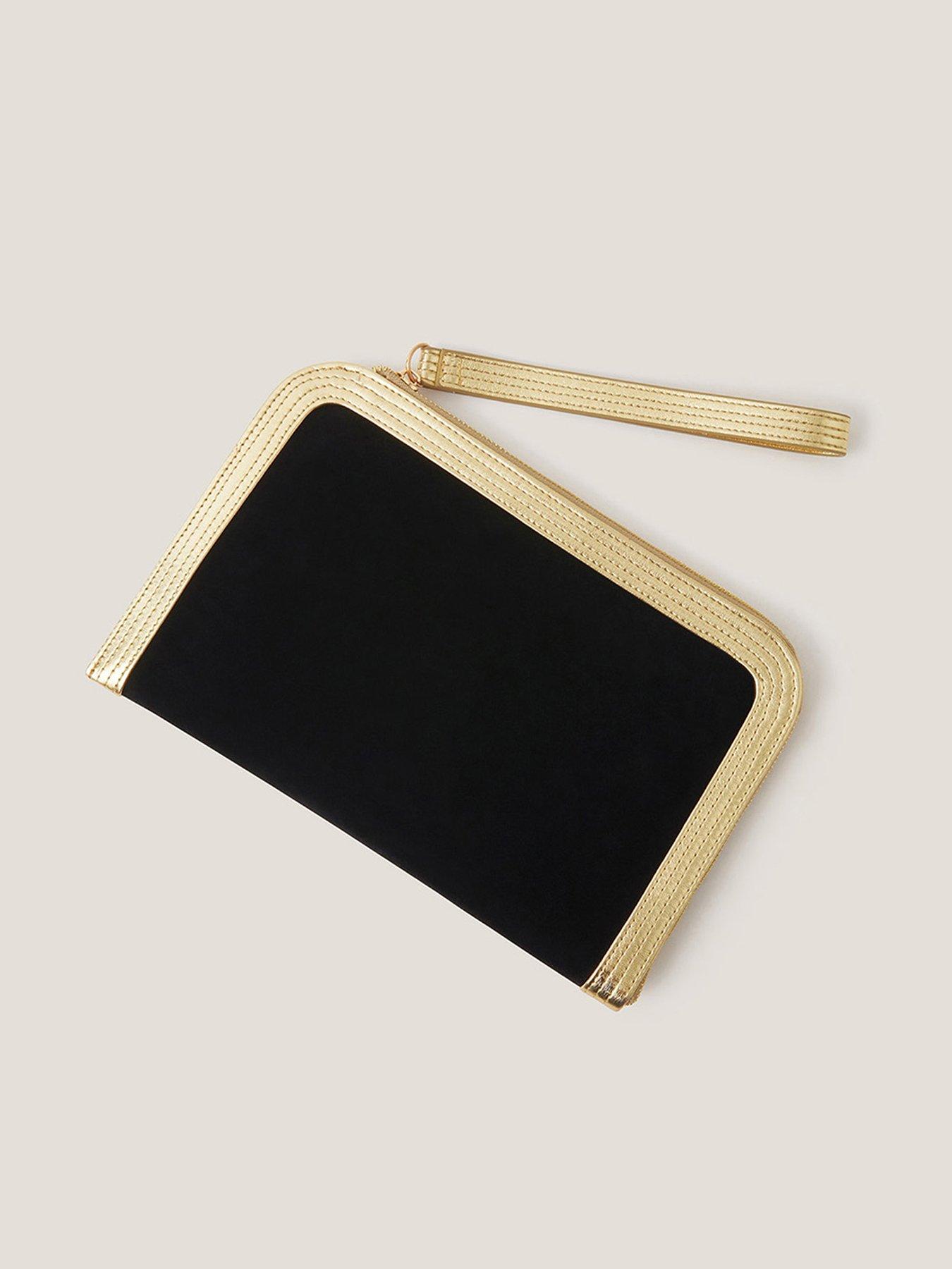 monsoon-lottie-suedette-pouch-black