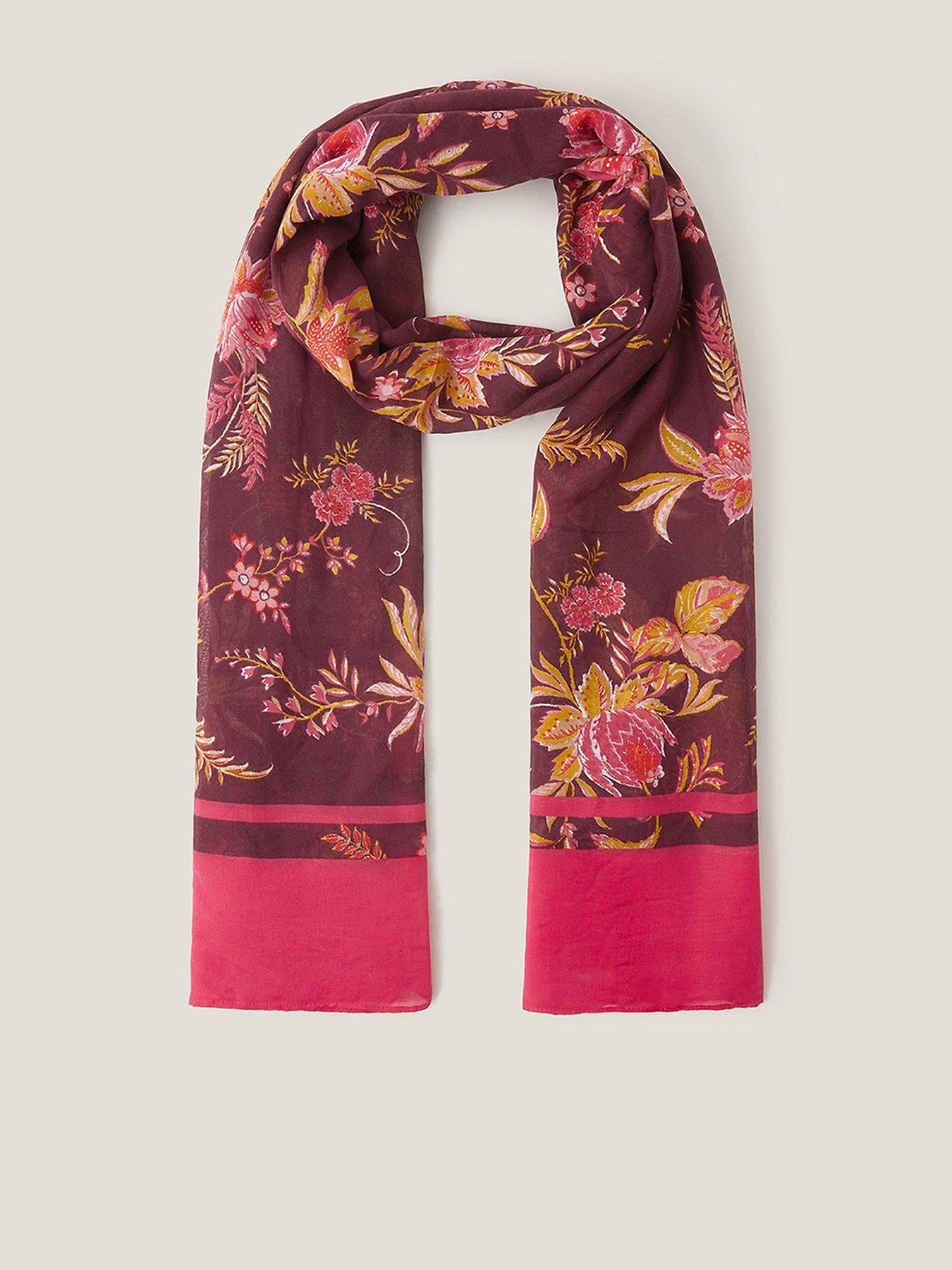 monsoon-ilsa-floral-boho-scarf-pink