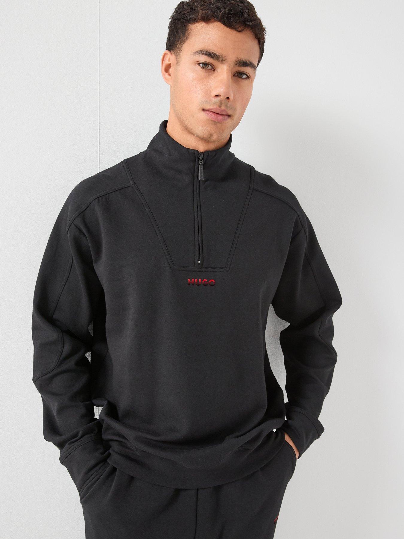 hugo-bodywear-atlas-small-logo-loungewear-half-zip-sweater-black