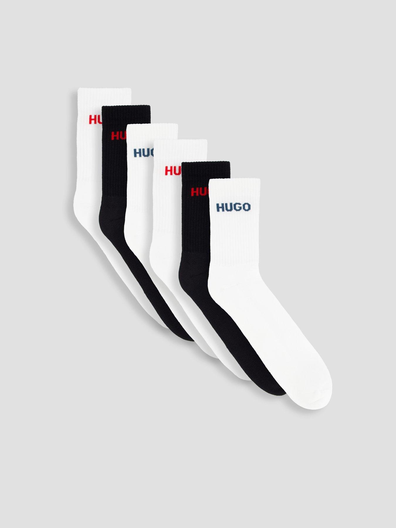 HUGO Bodywear 6 Pack Logo Sports Crew Socks - Assorted