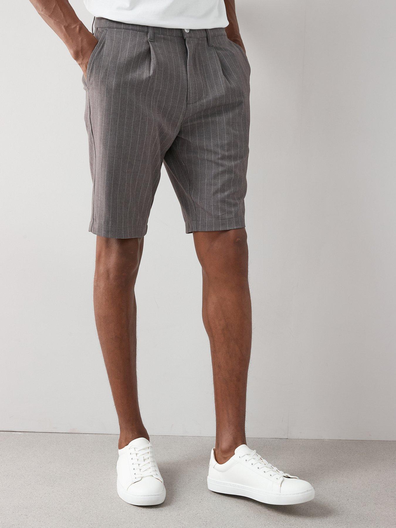 the-very-collection-pinstripe-shorts-greyfront