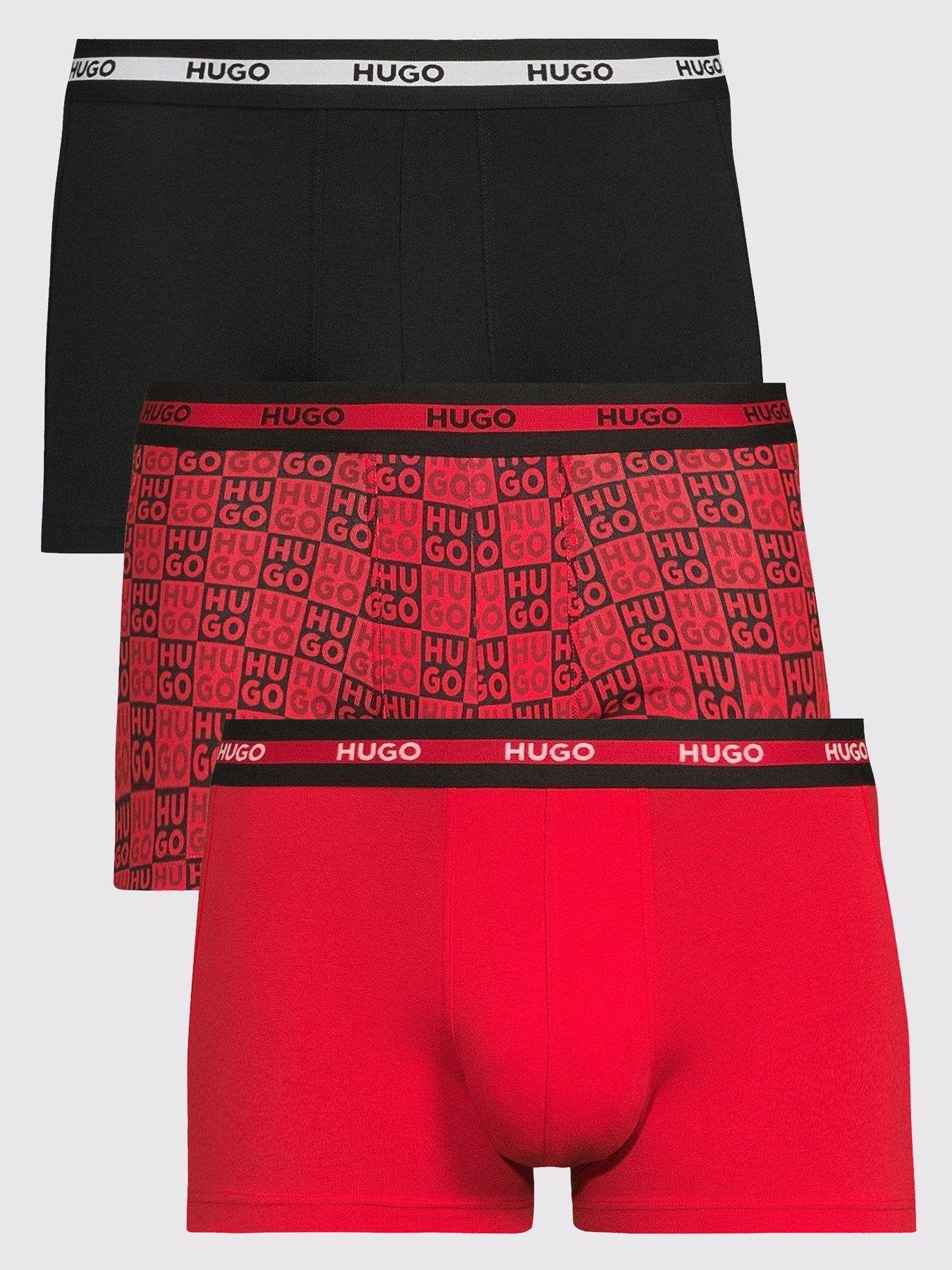 hugo-bodywearnbspprinted-3-pack-trunks-red