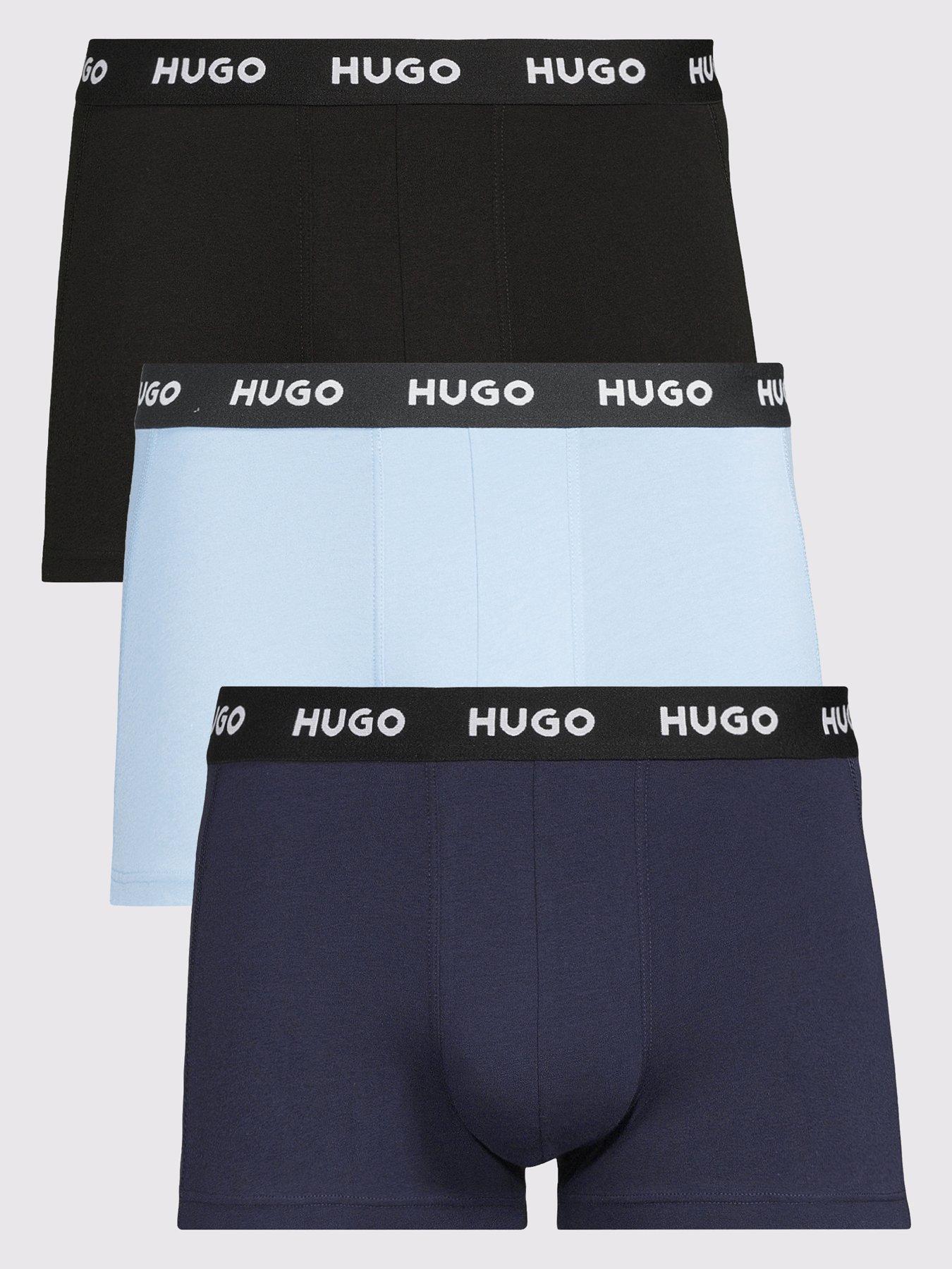 hugo-bodywear-triplet-3-pack-trunks-blue
