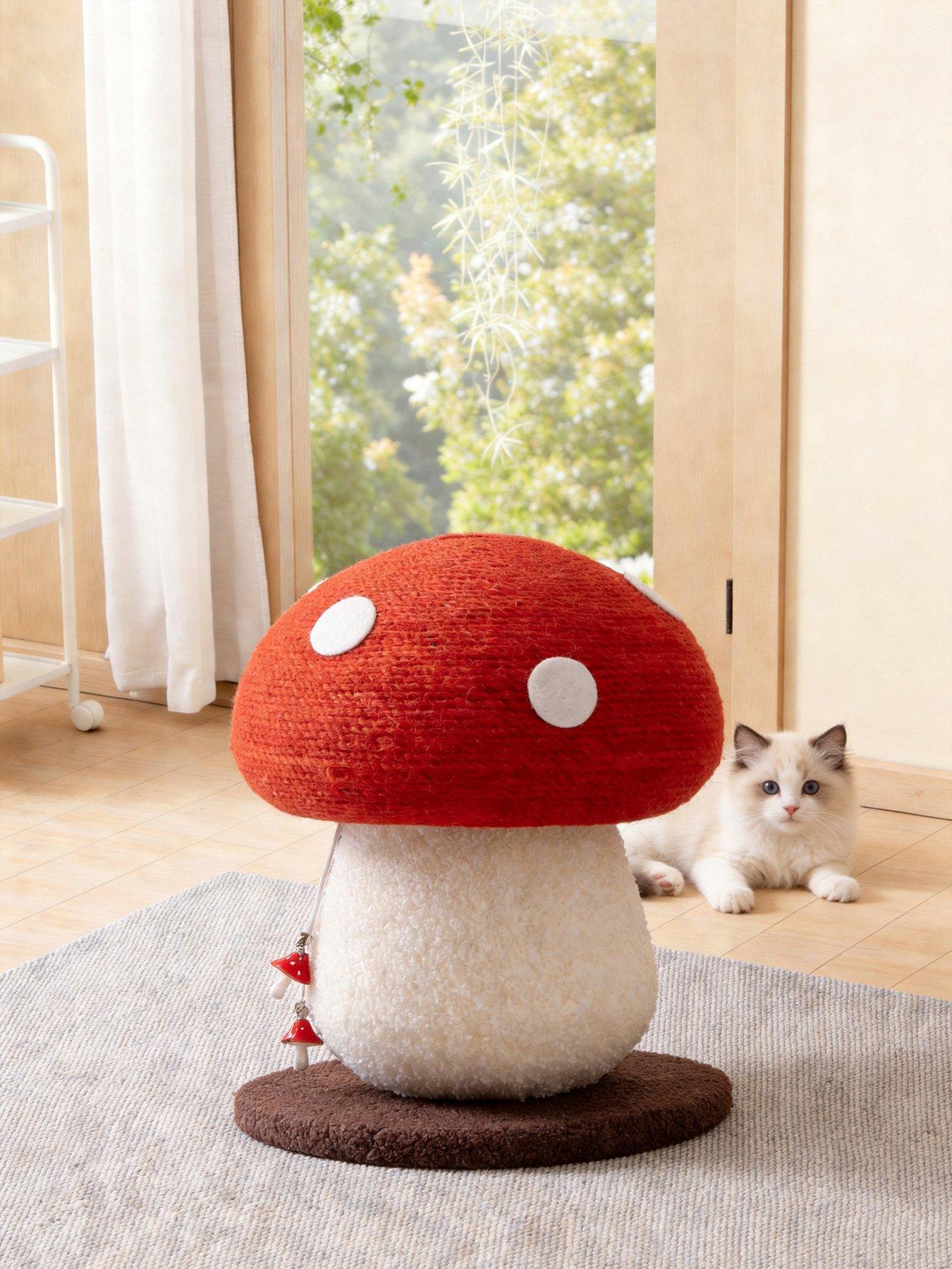 living-and-home-sisal-mushroom-cat-scratching-post