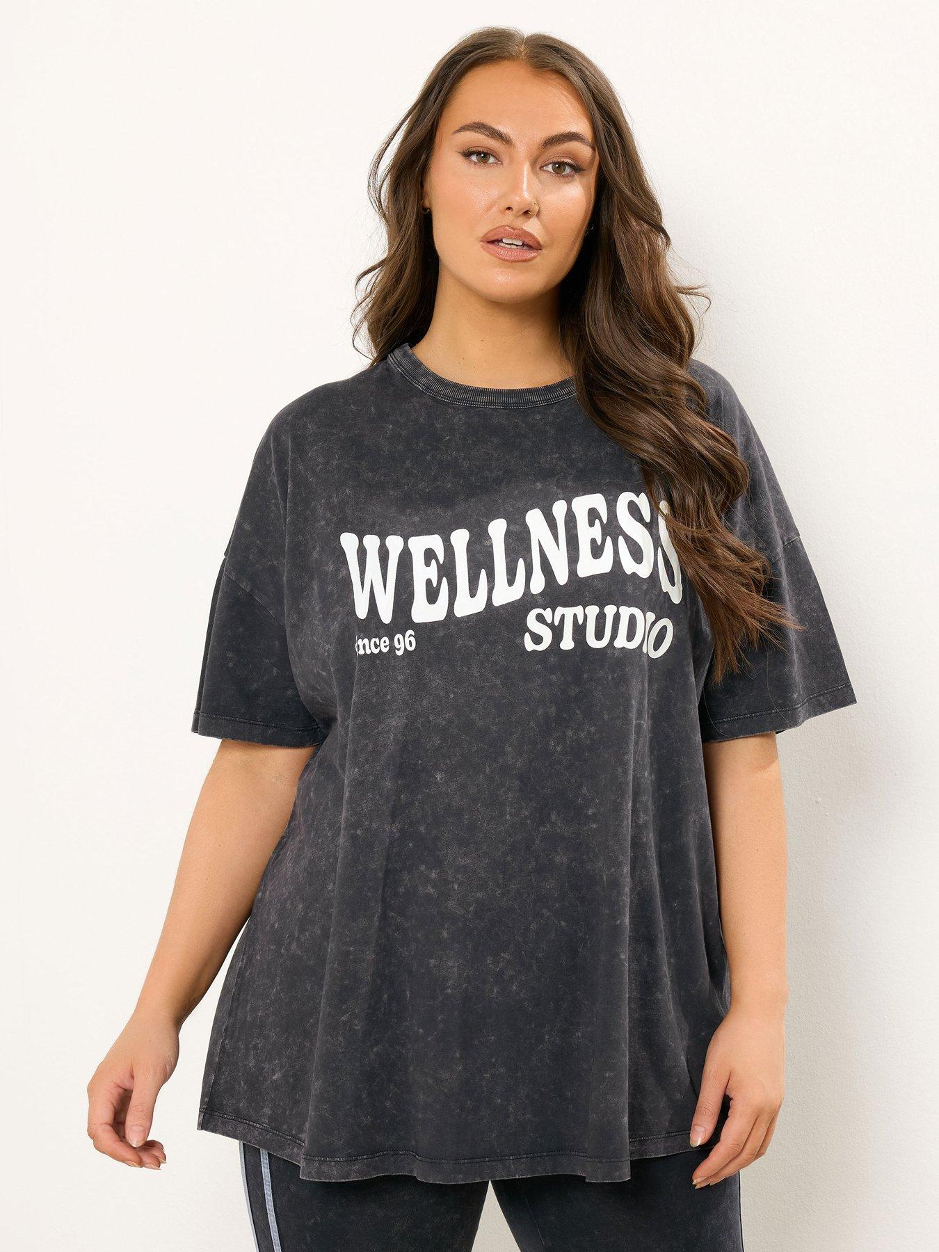 Yours Curve Wellness Studio T-Shirt - Black