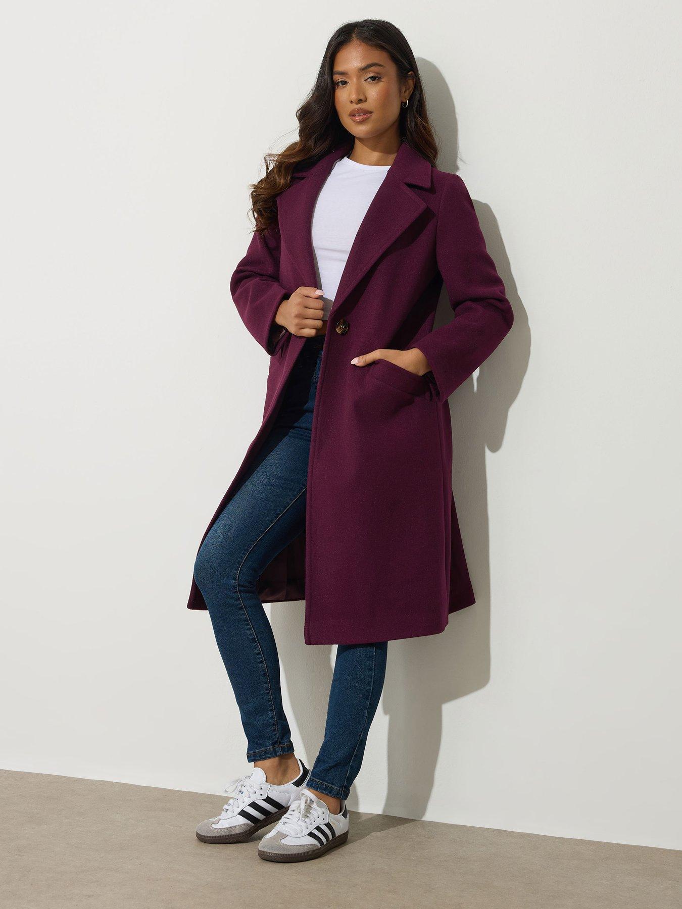 PixieGirl Petite Single Button City Coat - Red