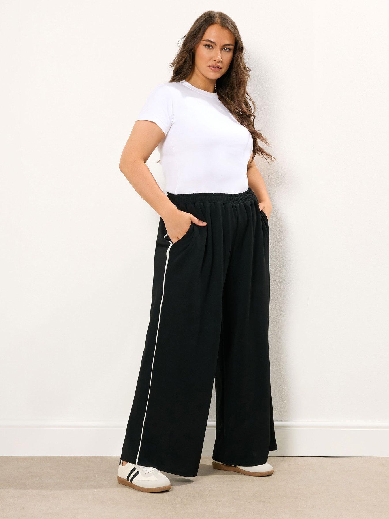 yours-curve-scuba-sporty-wide-leg-trouser-black