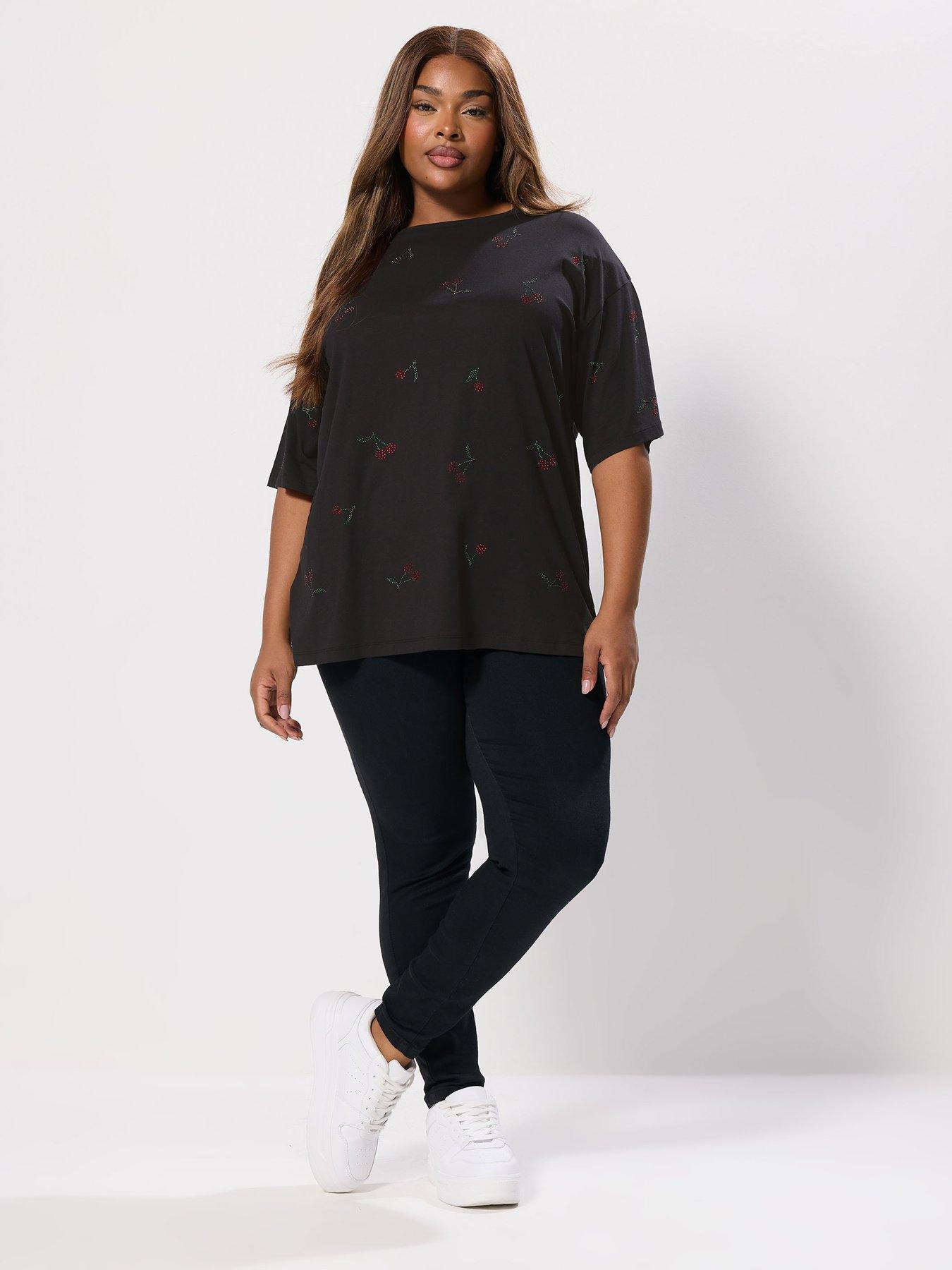 yours-curve-oversized-cherry-t-shirt-blackback