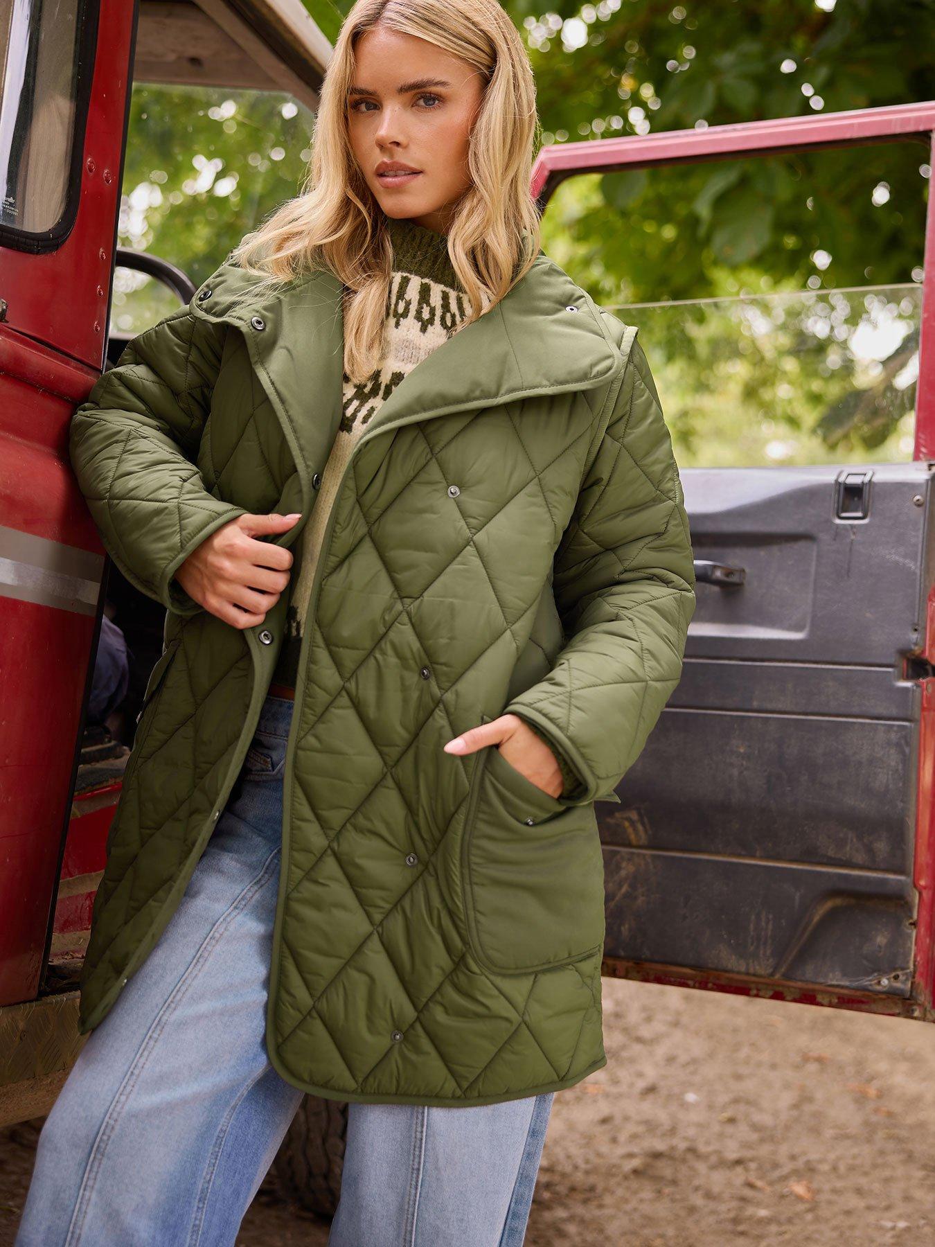 PixieGirl Petite Quilted Coat - Green