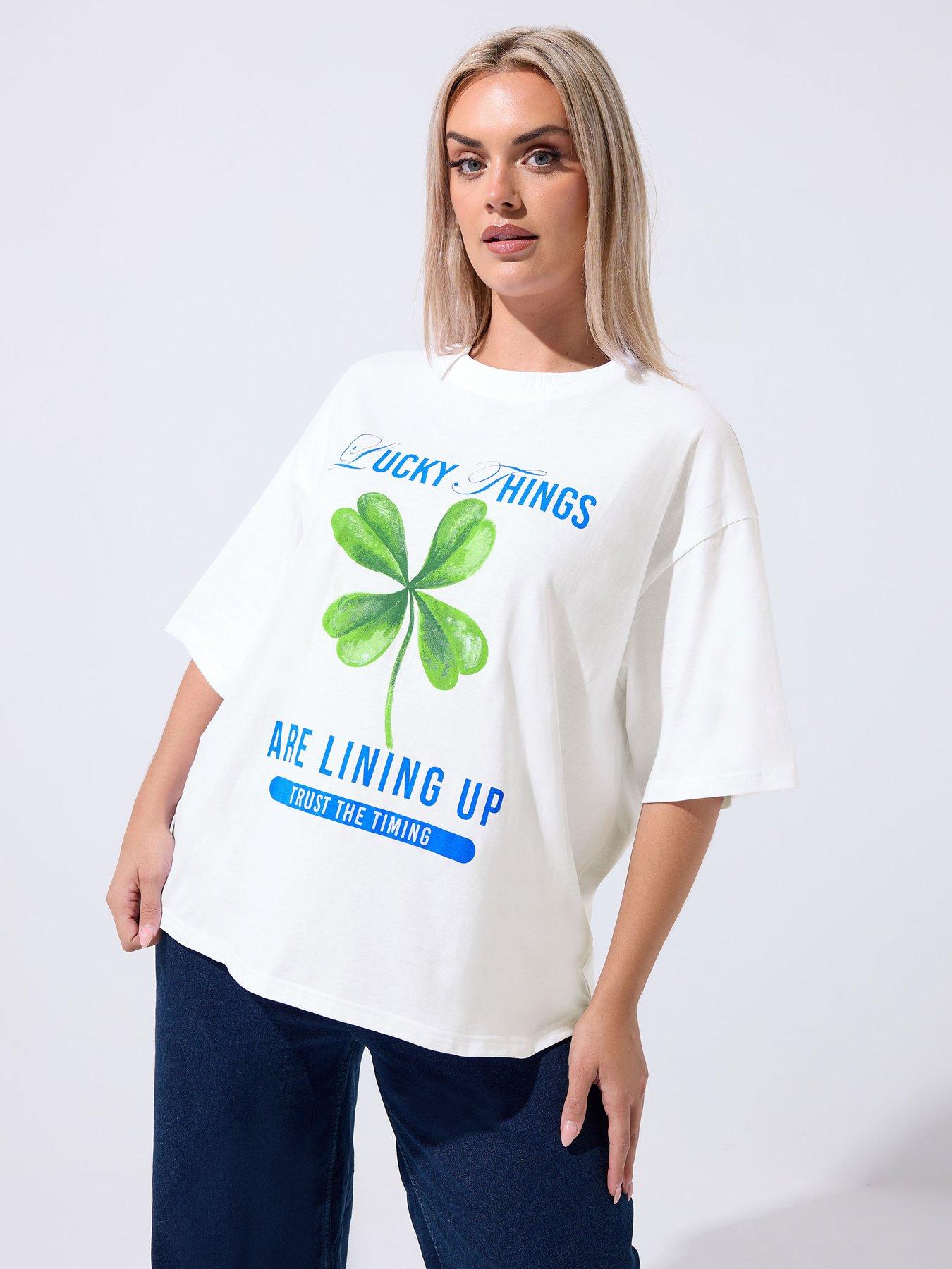 yours-curve-clover-t-shirt-white