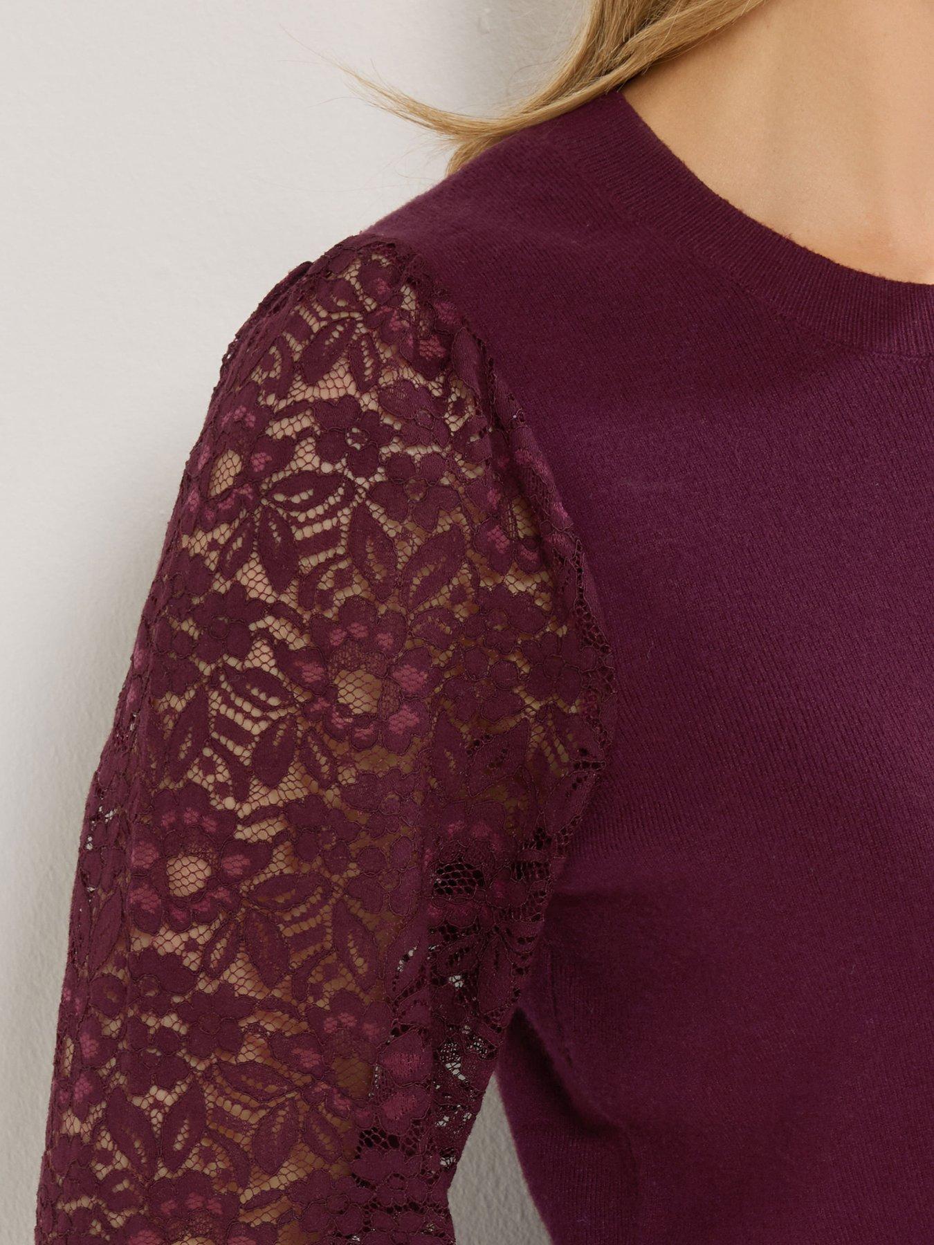 long-tall-sally-lace-sleeve-jumper-redoutfit