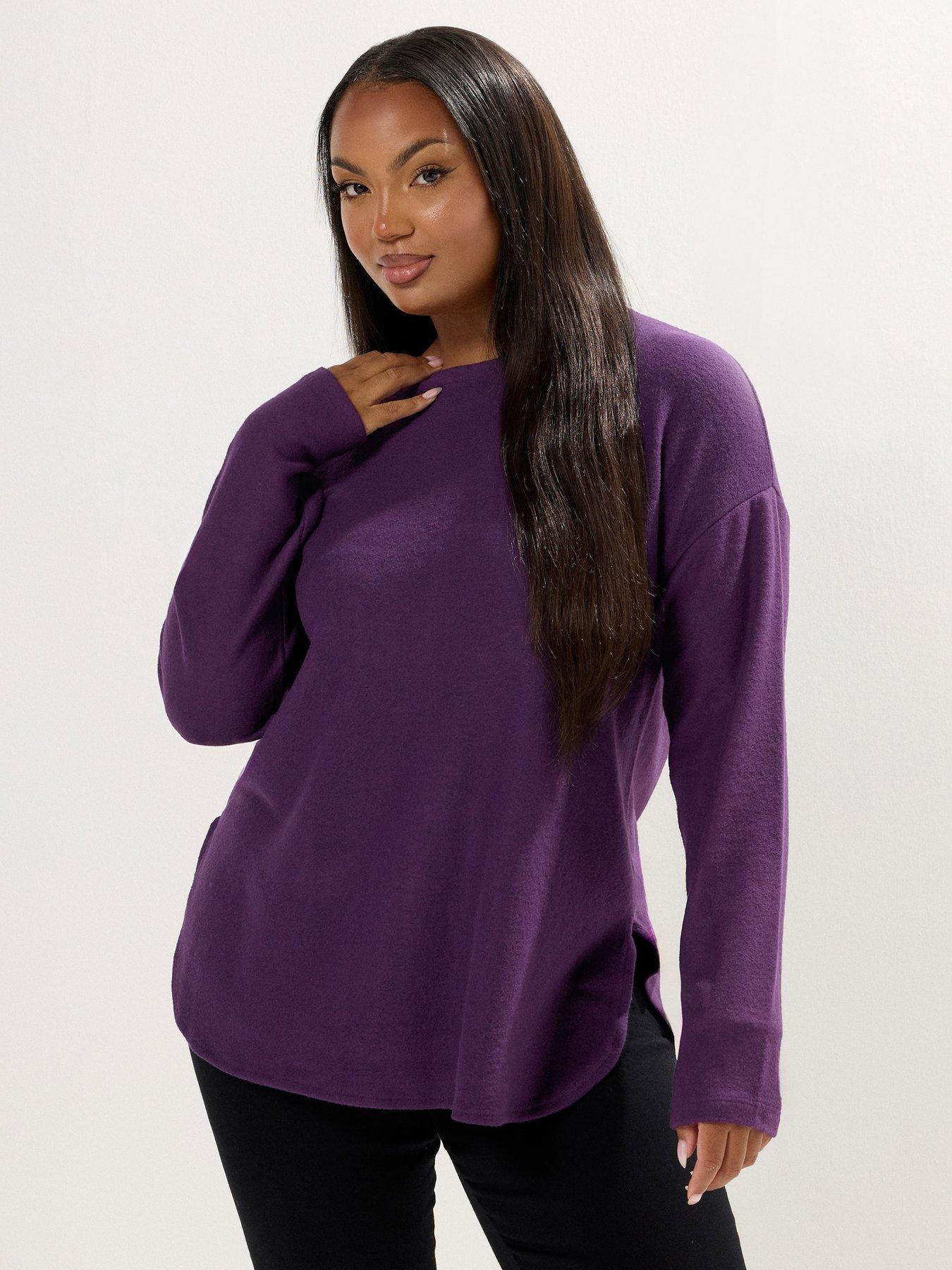 yours-curve-soft-touch-jumper-purple