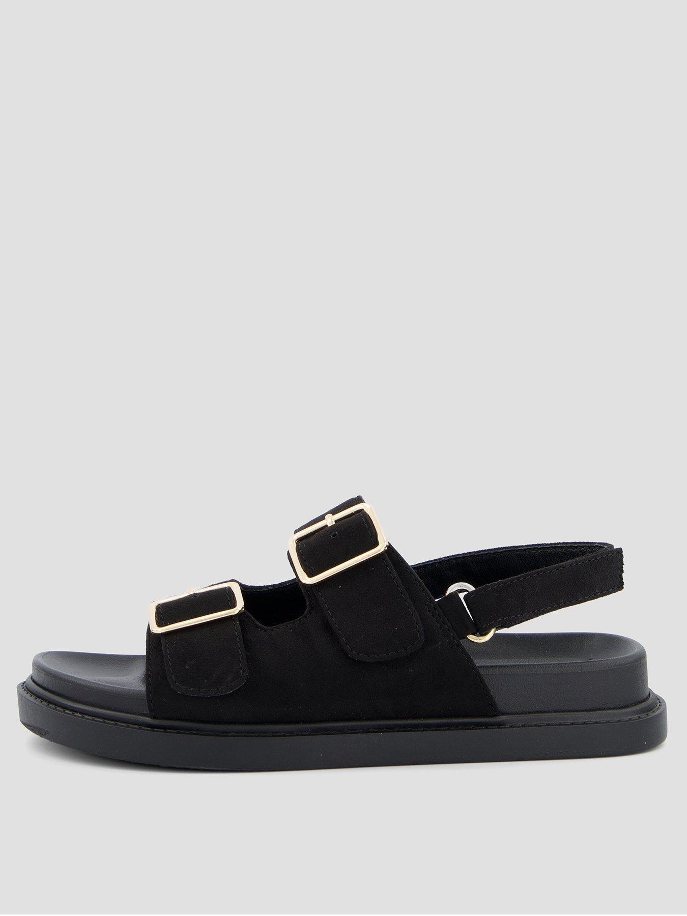 the-very-collection-black-buckle-strap-sandalstillFront