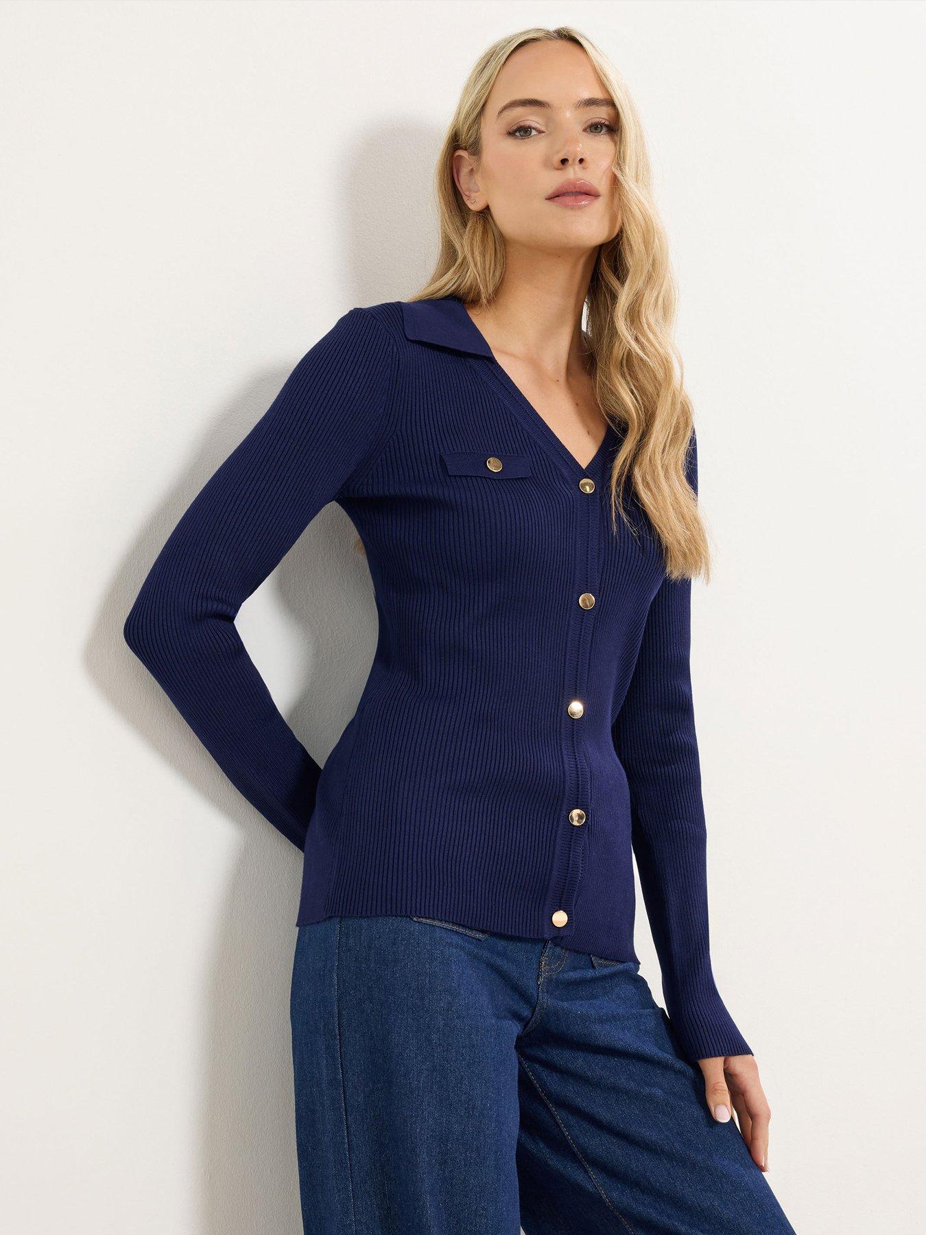 long-tall-sally-button-detail-collar-rib-top-blue