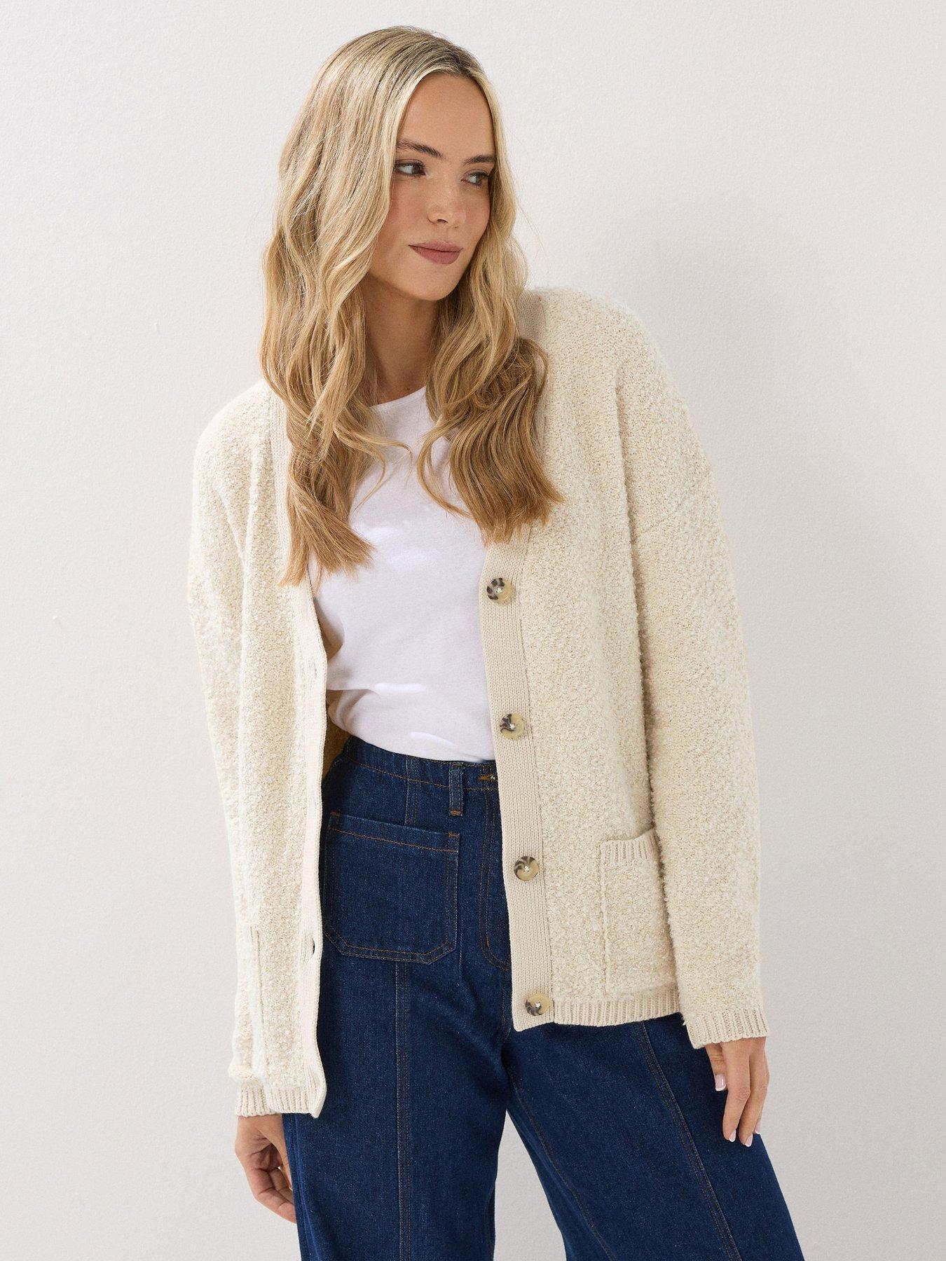 Long Tall Sally Boucle Cardigan - Ivory