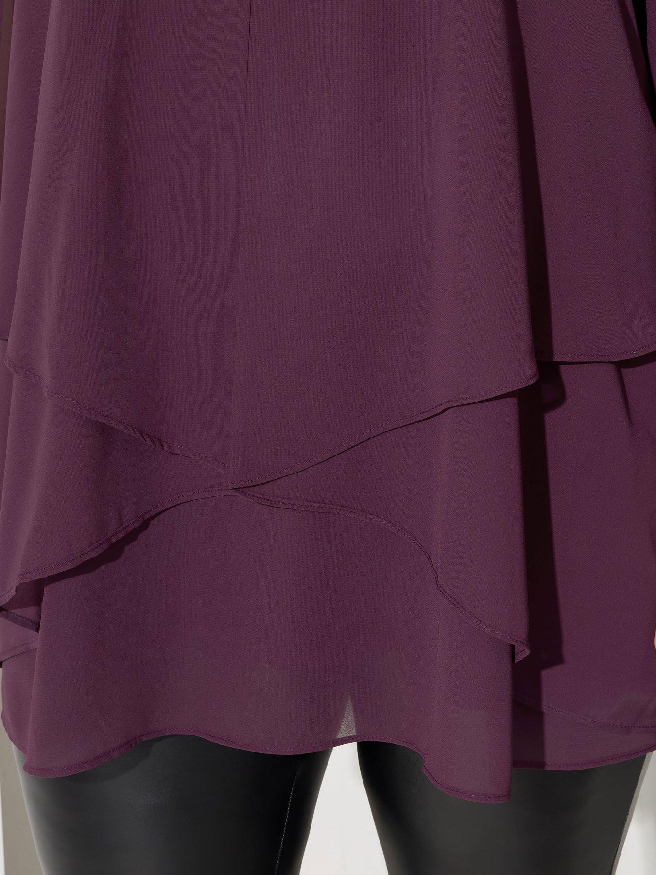yours-curve-long-sleeve-layered-blouse-purpleoutfit