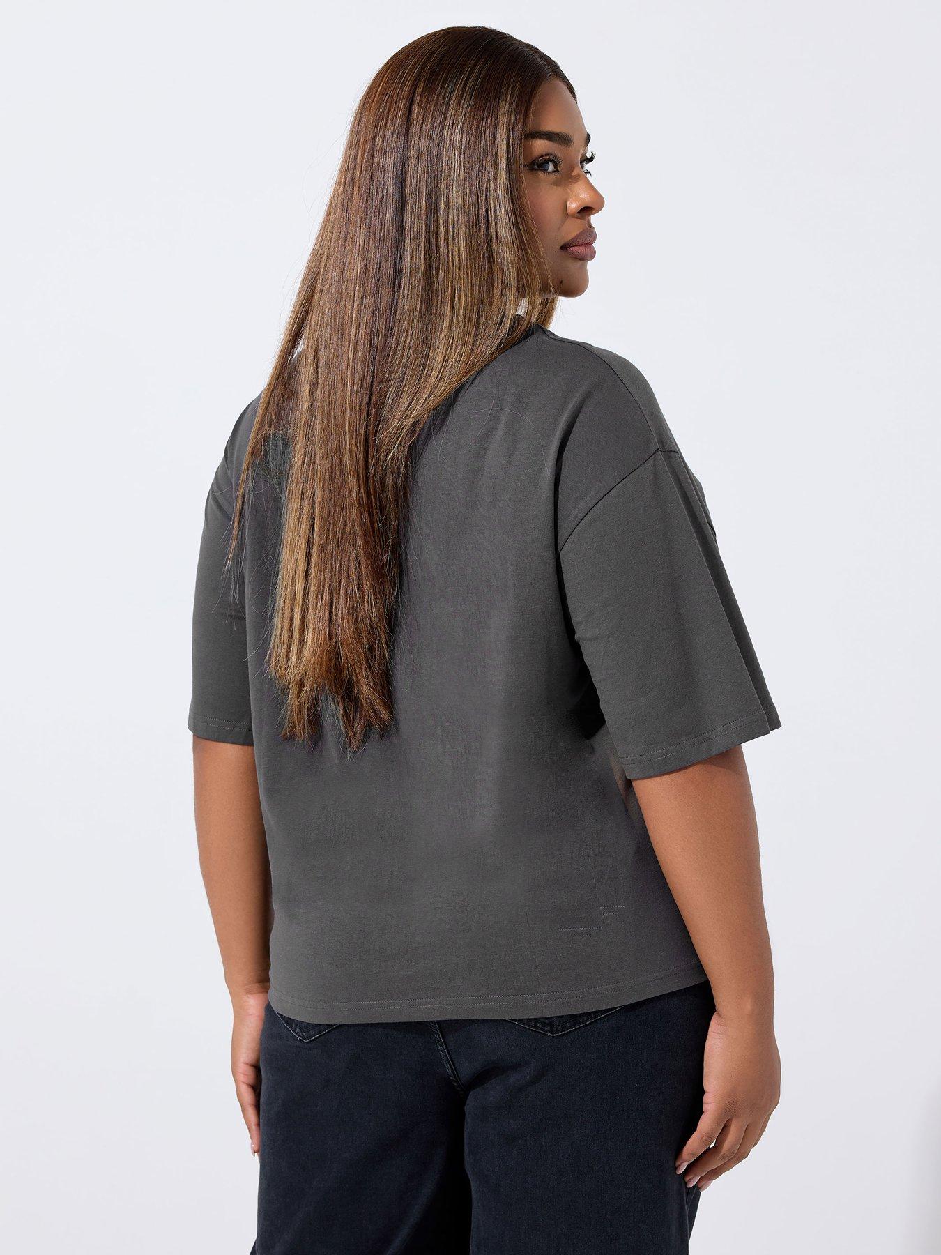 yours-curve-butterfly-believe-t-shirt-greystillFront